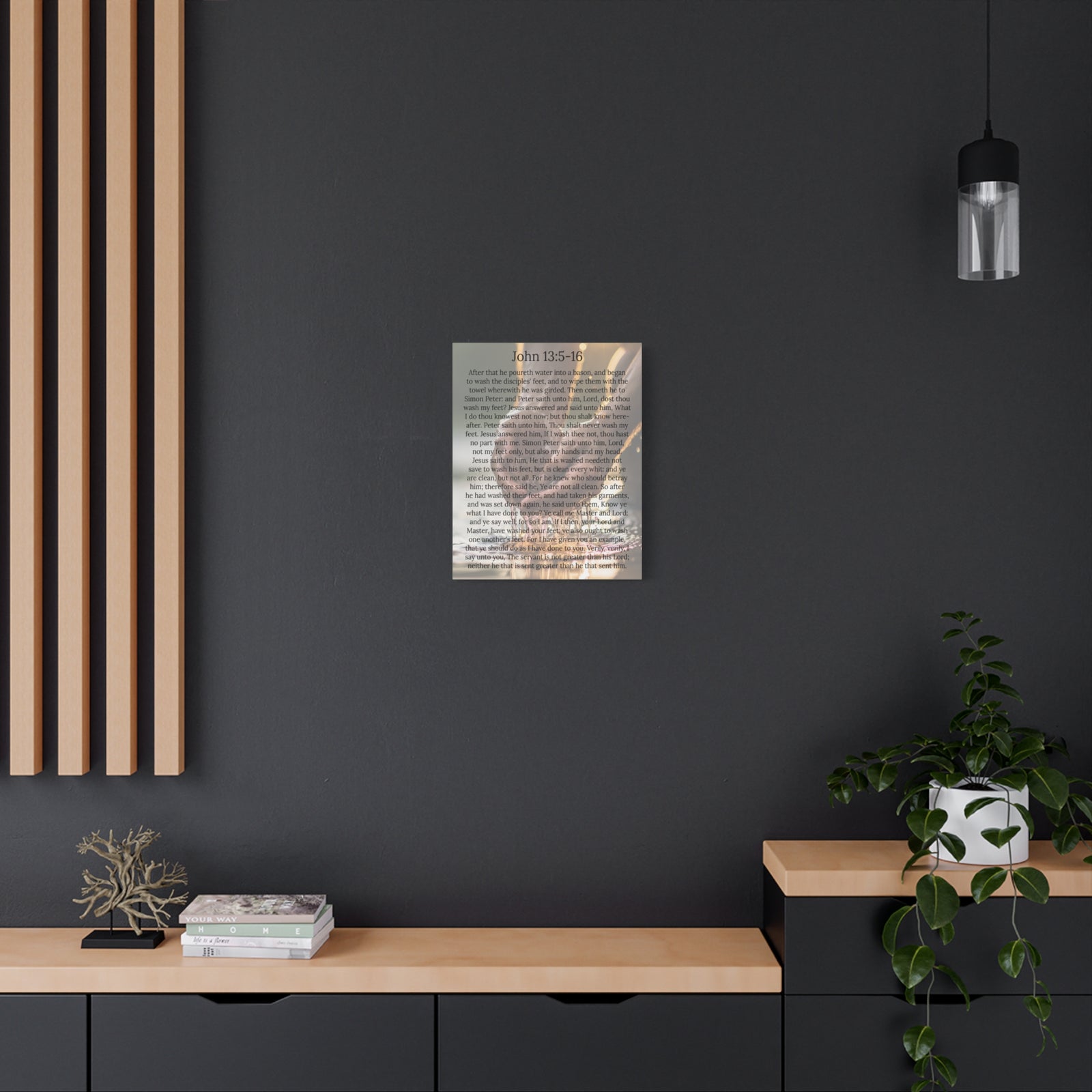 Scripture Walls Footwashing John 13:5-16 Christ Christian Wall Art Print Ready to Hang Unframed-Express Your Love Gifts