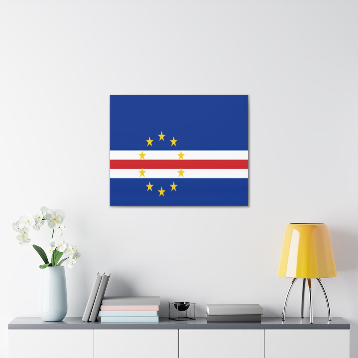Cape Verde Country Flag Canvas Vibrant Wall Art Unframed Home Decor-Express Your Love Gifts