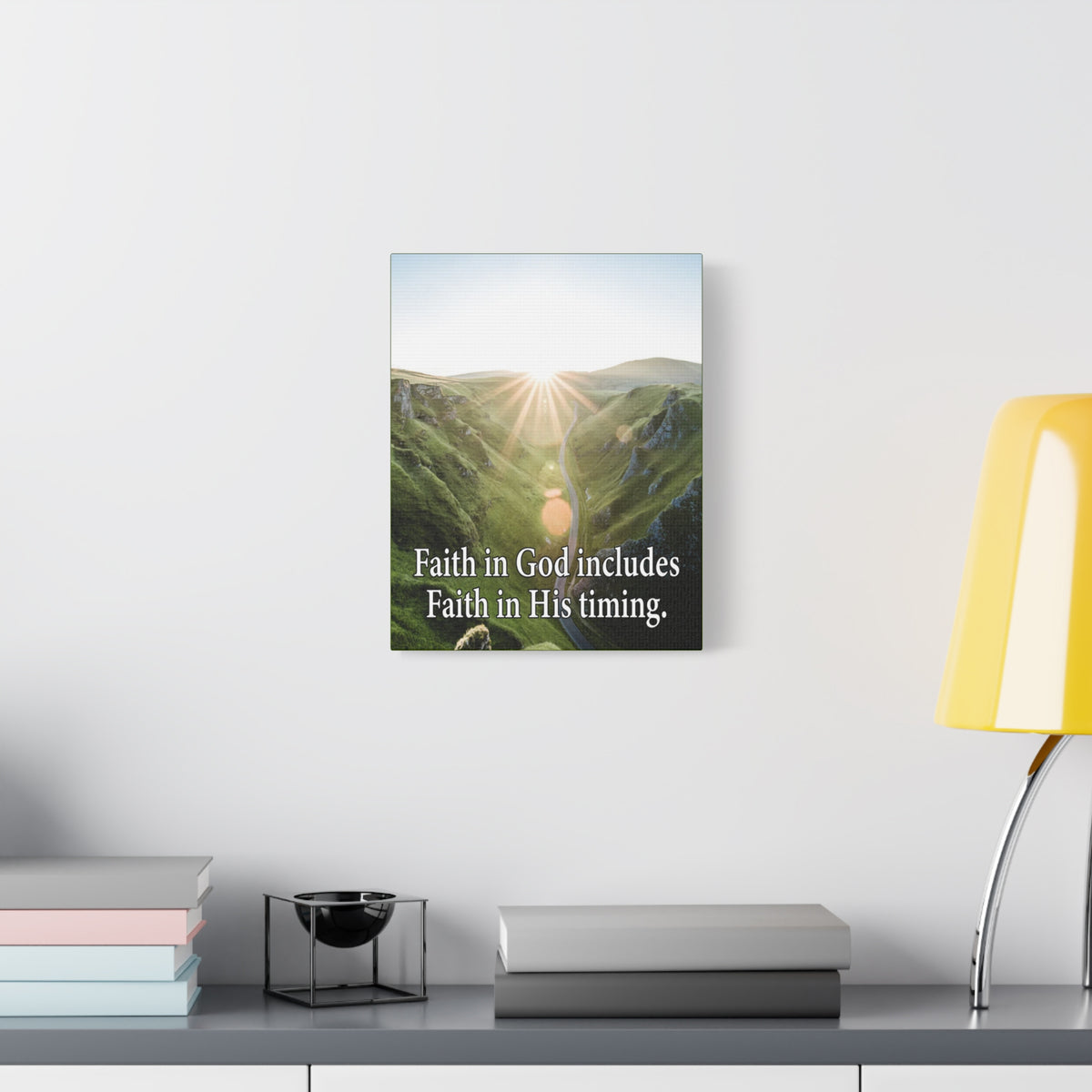 Scripture Walls Faith in God's Timing Psalm 27:14 Christian Wall Decor Scripture Art Ready to Hang-Express Your Love Gifts
