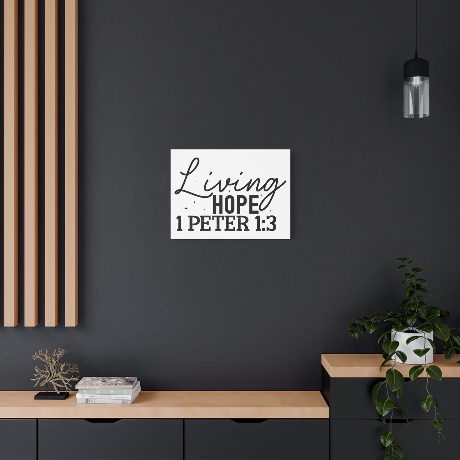 Scripture Walls 1 Peter 1:3 Our Living Hope Bible Verse Canvas Christian Wall Art Ready to Hang Unframed-Express Your Love Gifts