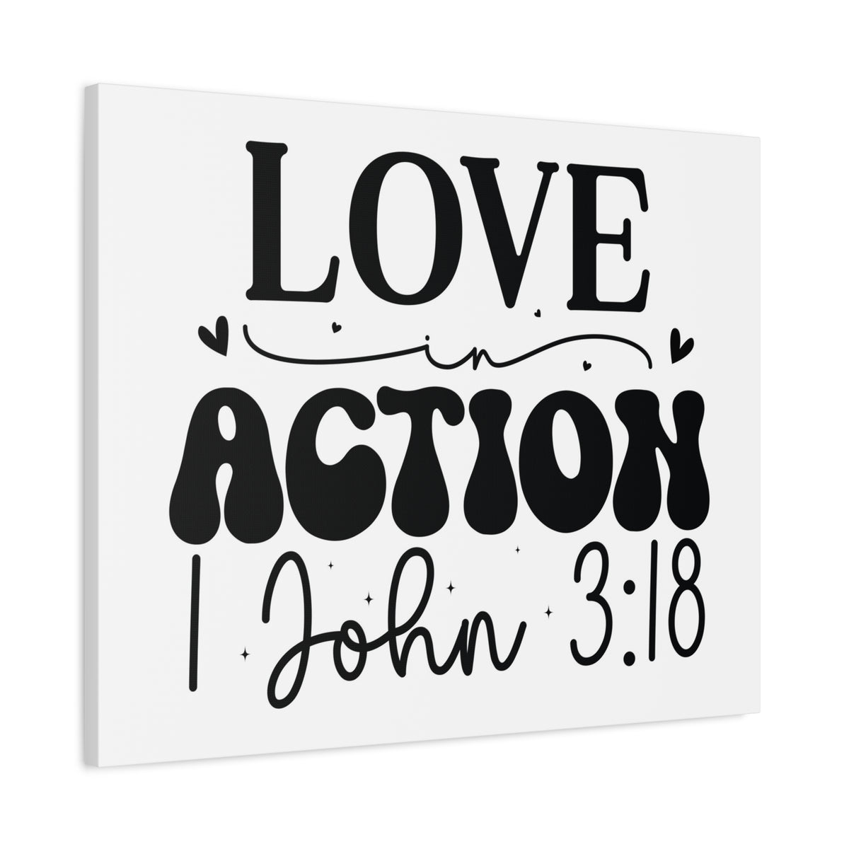 Scripture Walls 1 John 3:18 His Love in Action Bible Verse Canvas Christian Wall Art Ready to Hang Unframed-Express Your Love Gifts