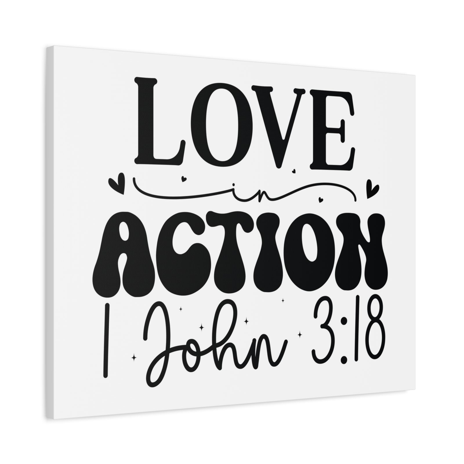 Scripture Walls 1 John 3:18 His Love in Action Bible Verse Canvas Christian Wall Art Ready to Hang Unframed-Express Your Love Gifts