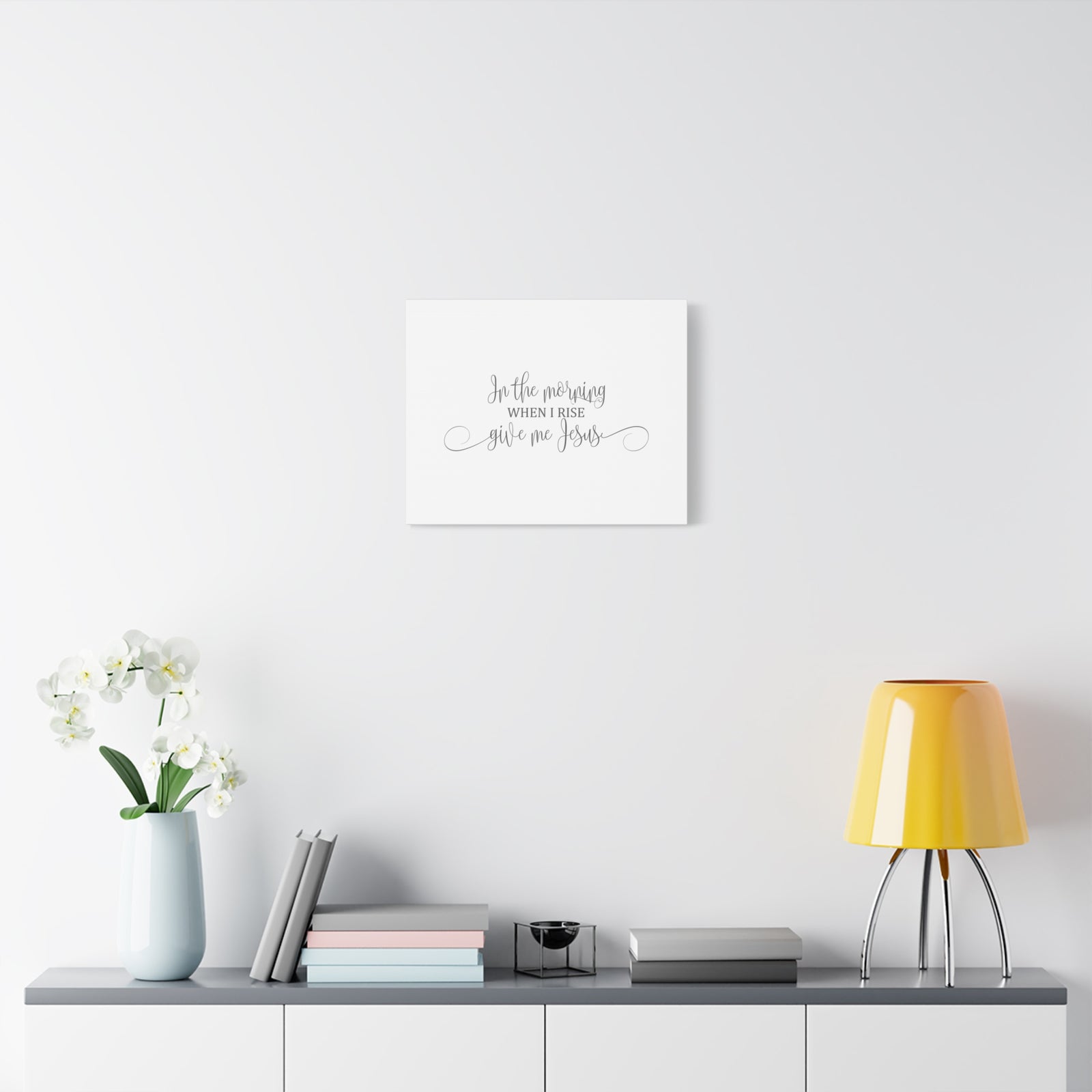 Scripture Canvas In The Morning When I Rise Psalms 17:15 Christian Wall Art Bible Verse Print Ready to Hang-Express Your Love Gifts