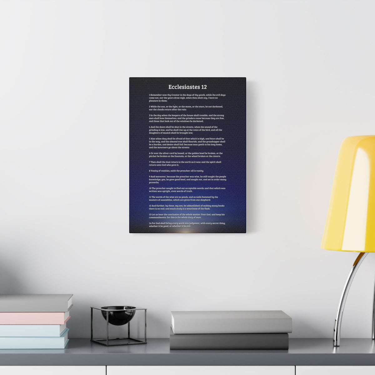 Scripture Walls Fear God & Keep His Commands Ecclesiastes 12 Bible Verse Canvas Christian Wall Art Ready to Hang-Express Your Love Gifts