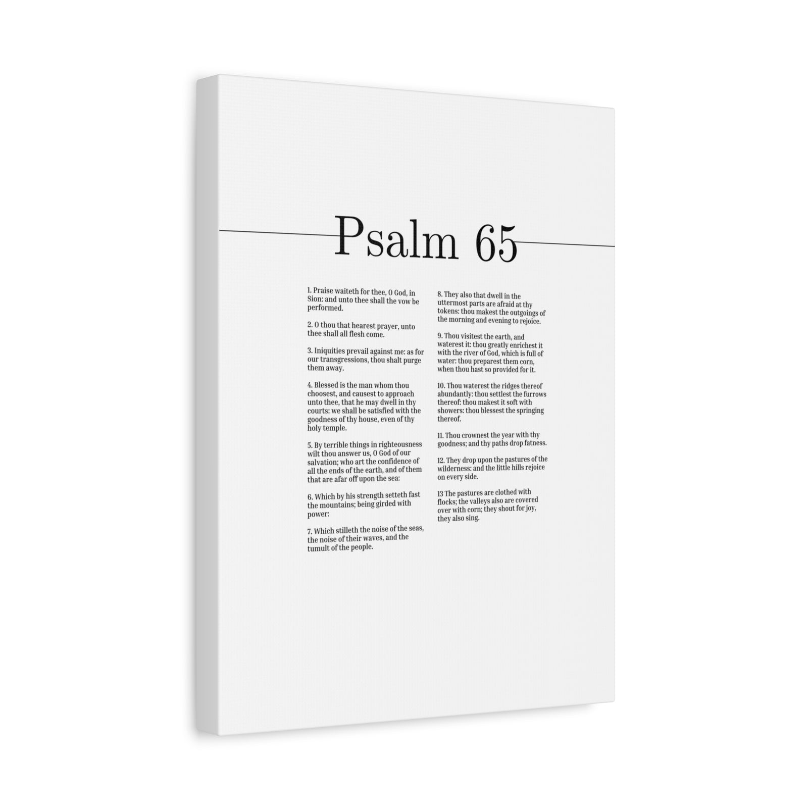 Scripture Canvas O Thou That Hearest Prayer Psalm 65 Christian Wall Art Bible Verse Print Ready to Hang-Express Your Love Gifts