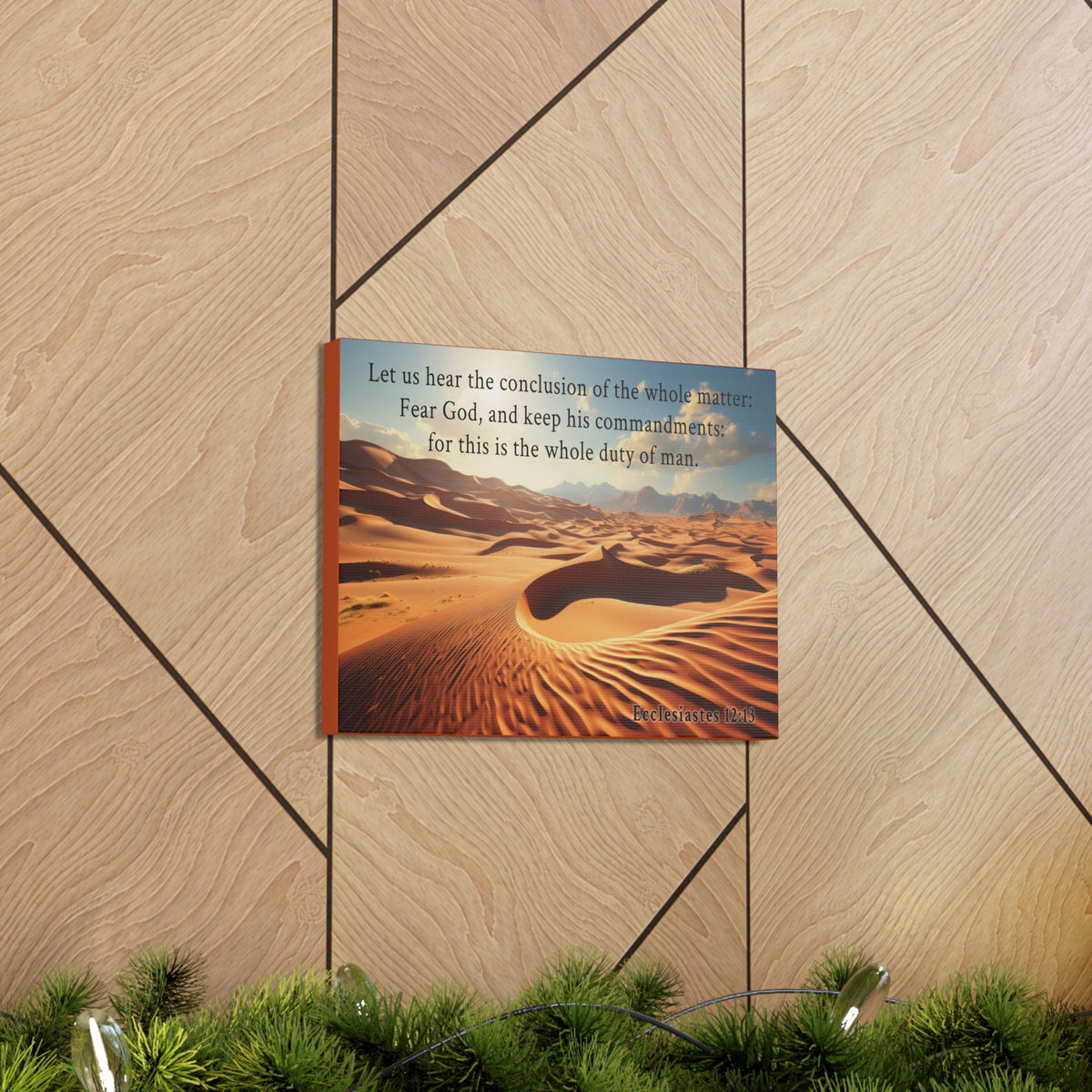 Scripture Walls Ecclesiastes 12:13 Desert Bible Verse Canvas Christian Wall Art Ready to Hang Unframed-Express Your Love Gifts