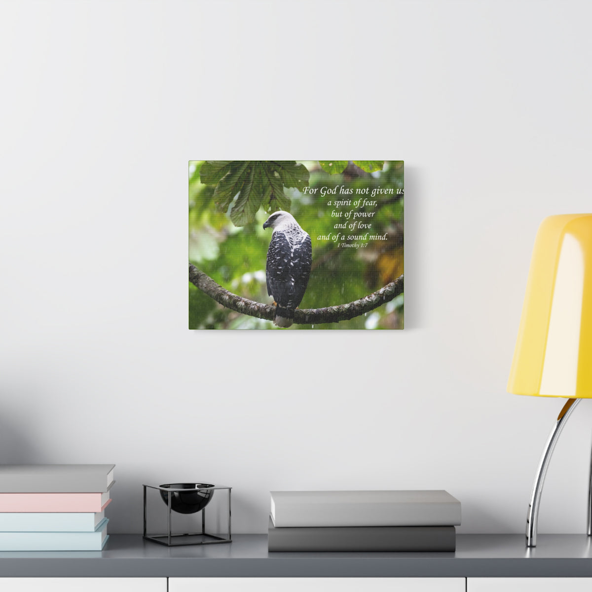 Scripture Canvas A Sound Mind 1 Timothy 1:7 Christian Wall Art Bible Verse Print Ready to Hang-Express Your Love Gifts