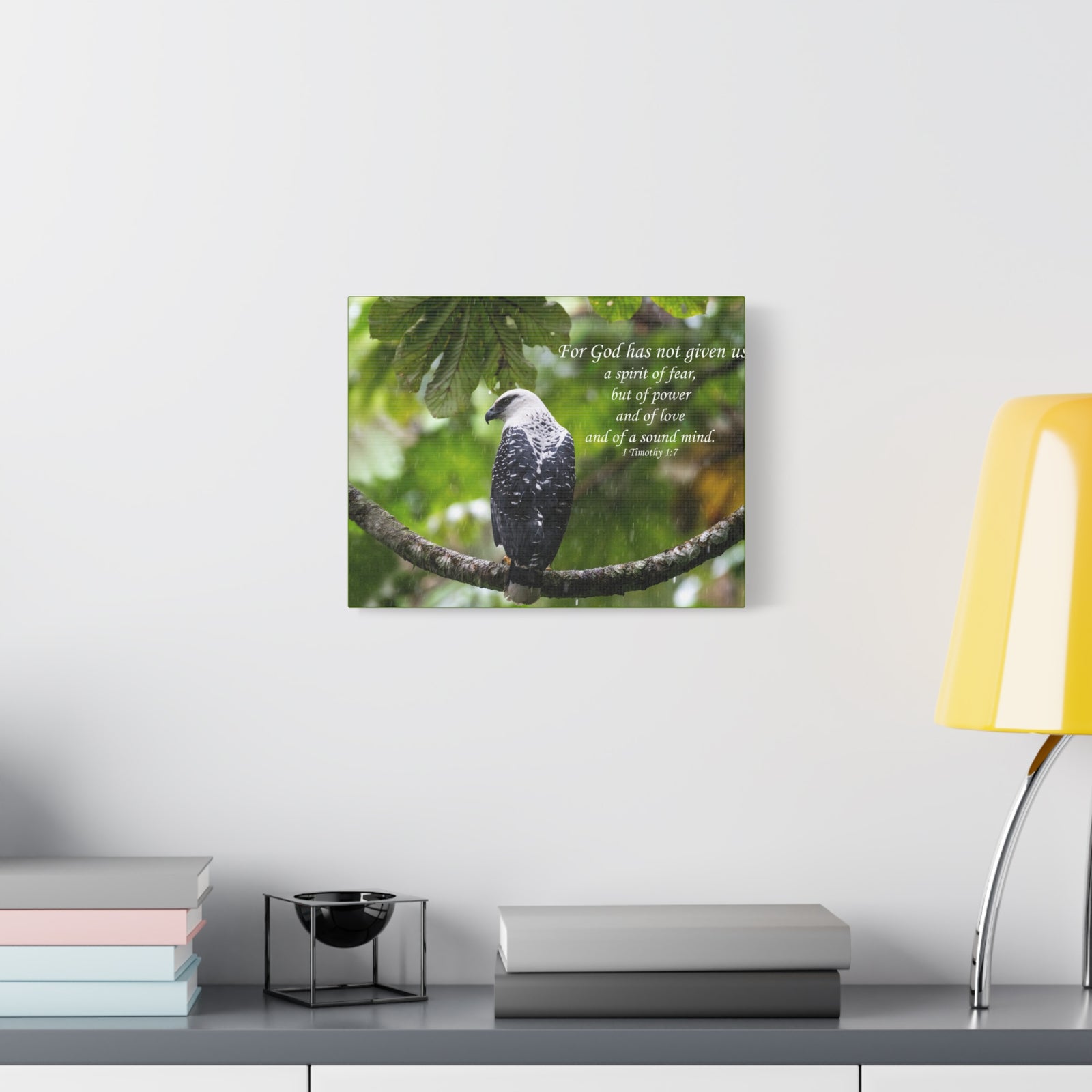 Scripture Canvas A Sound Mind 1 Timothy 1:7 Christian Wall Art Bible Verse Print Ready to Hang-Express Your Love Gifts