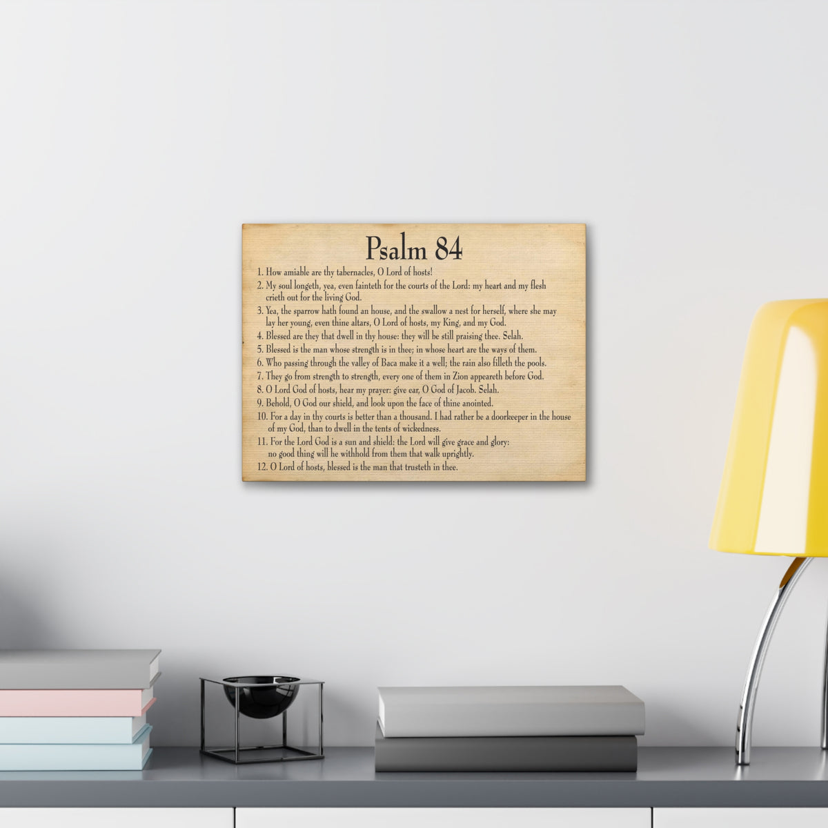 Scripture Walls Dwelling In God's Presence Psalm 84:4 Christian Wall Art Bible Verse Print Ready to Hang-Express Your Love Gifts