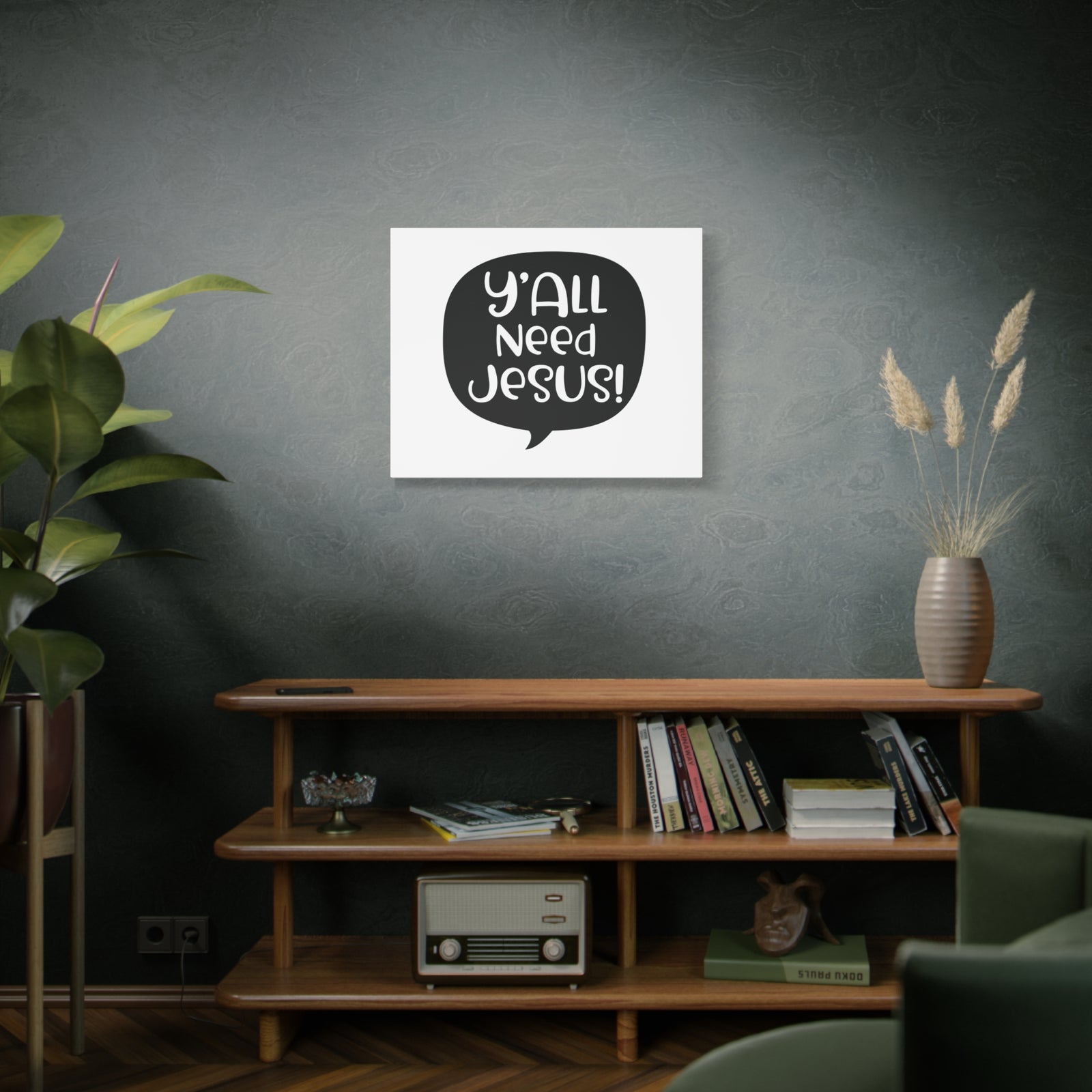 Scripture Canvas Y'all Need Jesus Psalm 37:4 Christian Wall Art Print Ready to Hang-Express Your Love Gifts