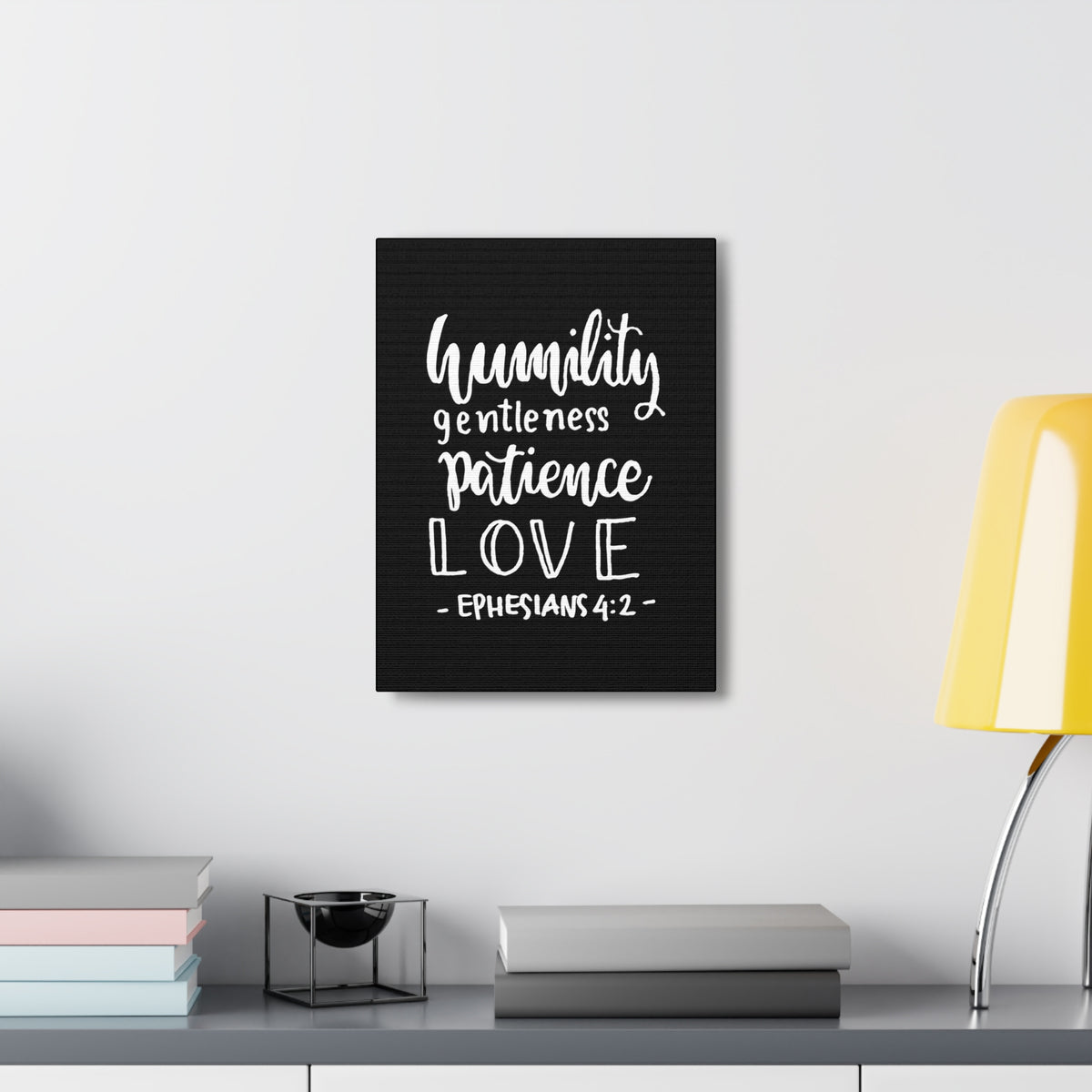 Scripture Walls Humility Gentleness Patience Love Ephesians 4:2 Bible Verse Canvas Christian Wall Art Ready To Hang-Express Your Love Gifts
