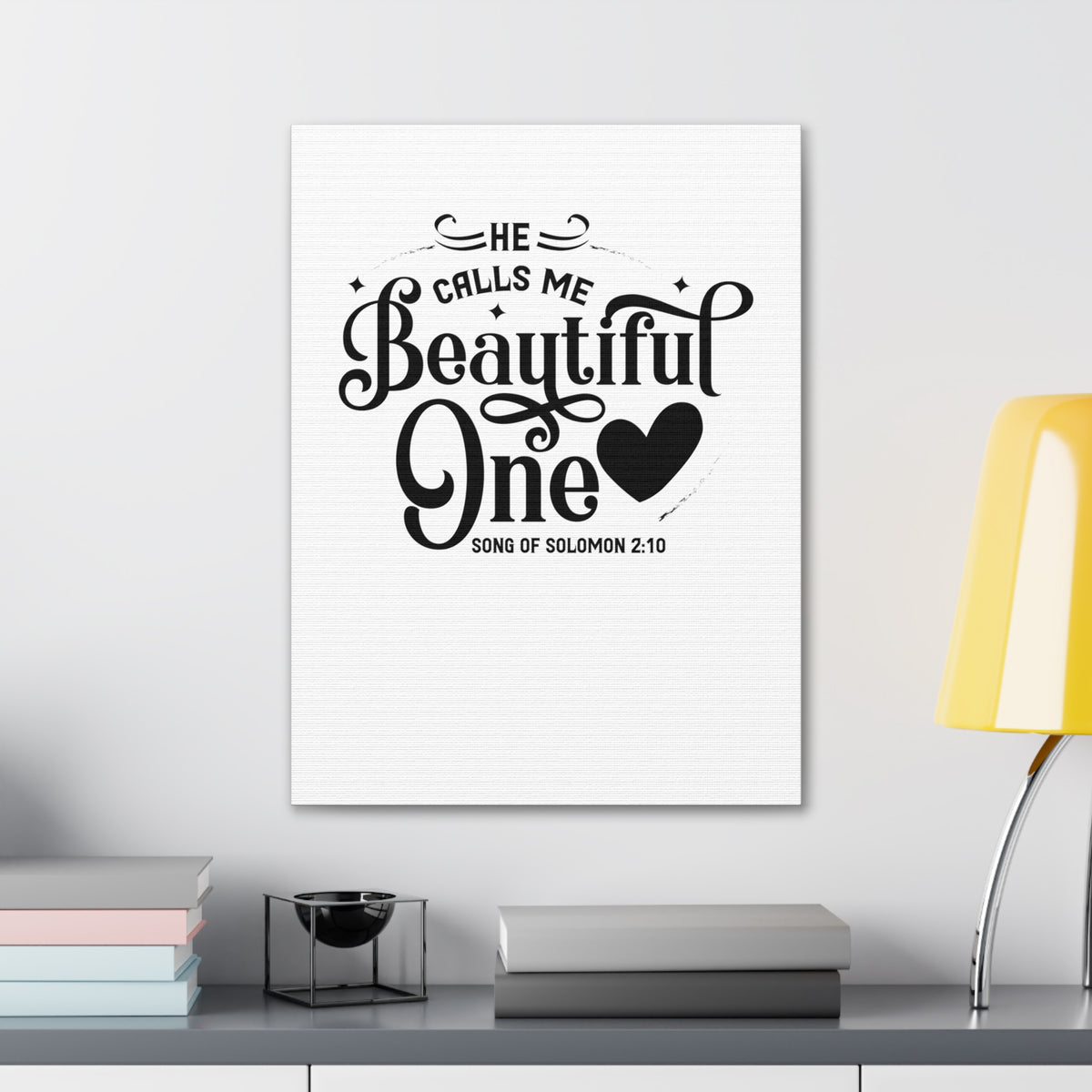 Scripture Walls Song of Solomon 2:10 Beautiful One Bible Verse Canvas Christian Wall Art Ready to Hang Unframed-Express Your Love Gifts
