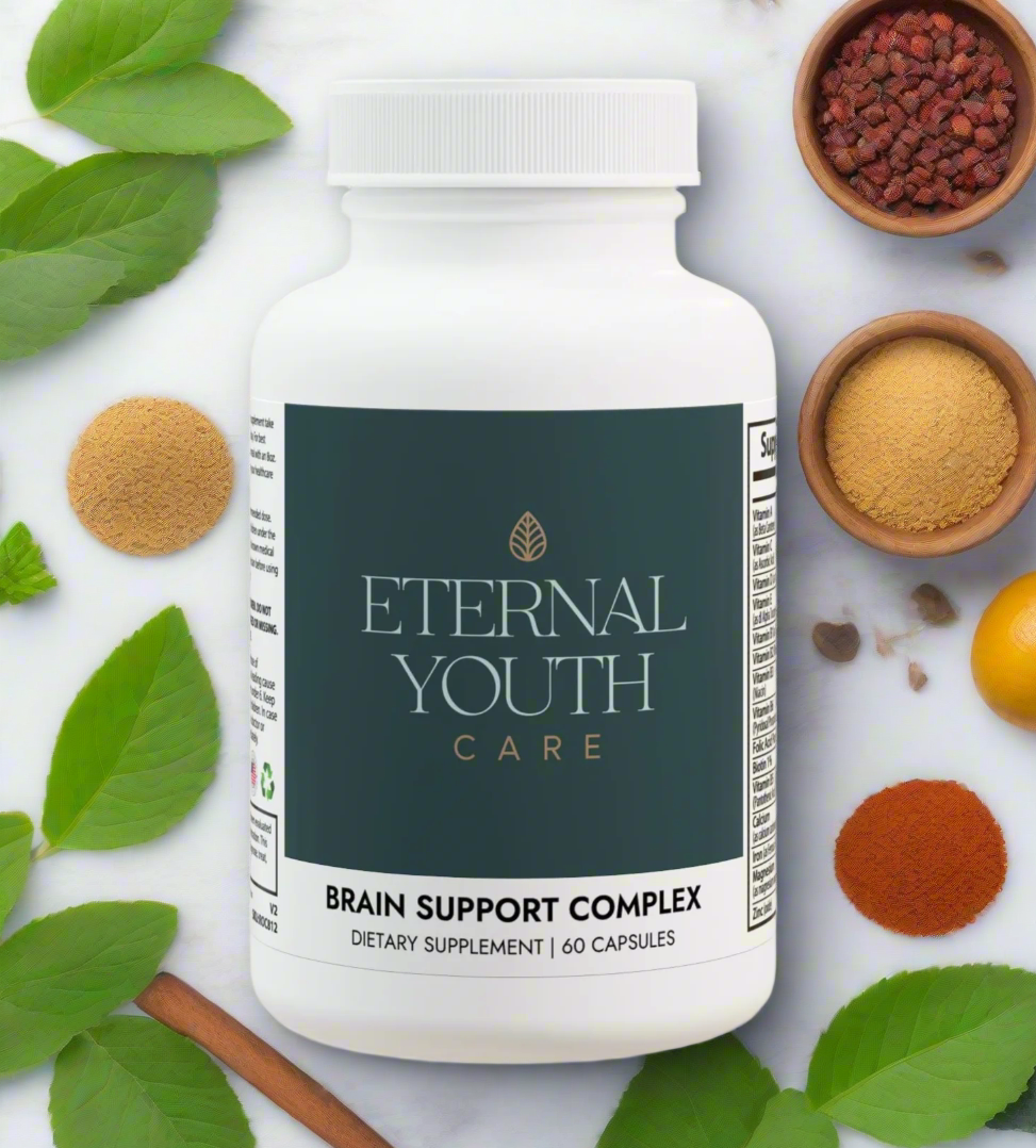 Eternal Youth Care Brain Support Complex – Cognitive & Muscle Performance | Non-GMO (60 Capsules)-Express Your Love Gifts