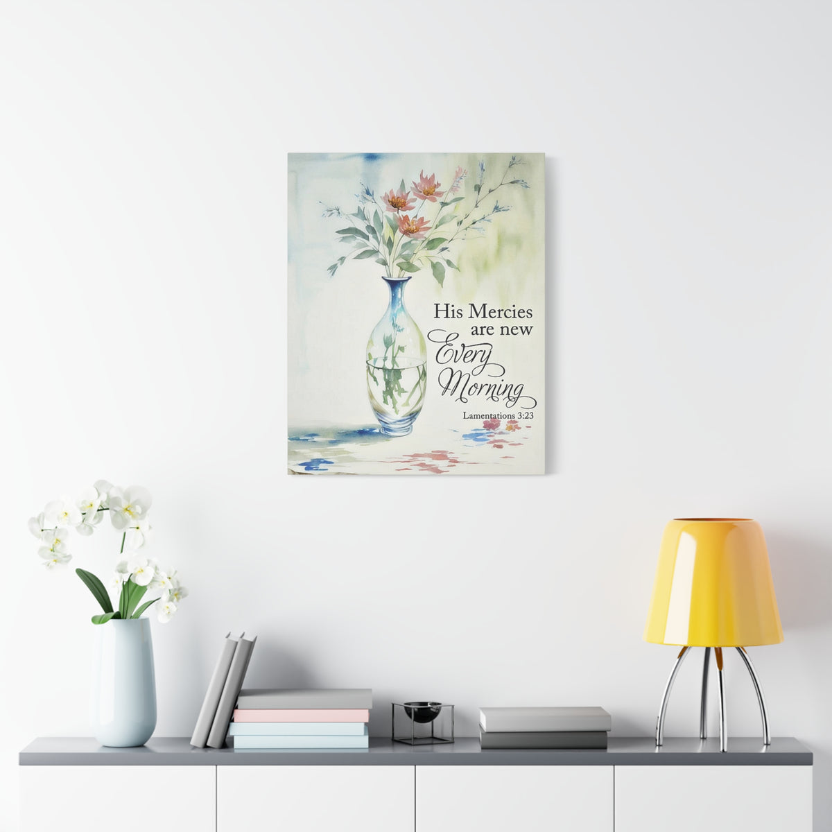 Scripture Walls Lamentations 3:23 Every Morning Bible Verse Canvas Christian Wall Art Ready to Hang Unframed-Express Your Love Gifts