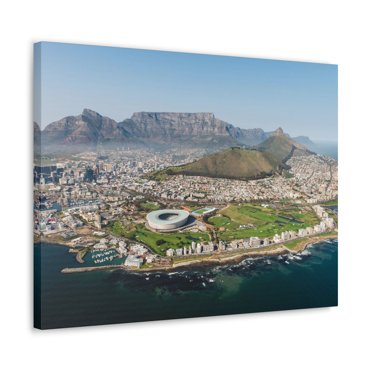 Cape Town Daytime Skyline Canvas Artwork High-Quality Breathtaking Stunning Cityscape for Home Decor Ready to Hang-Express Your Love Gifts