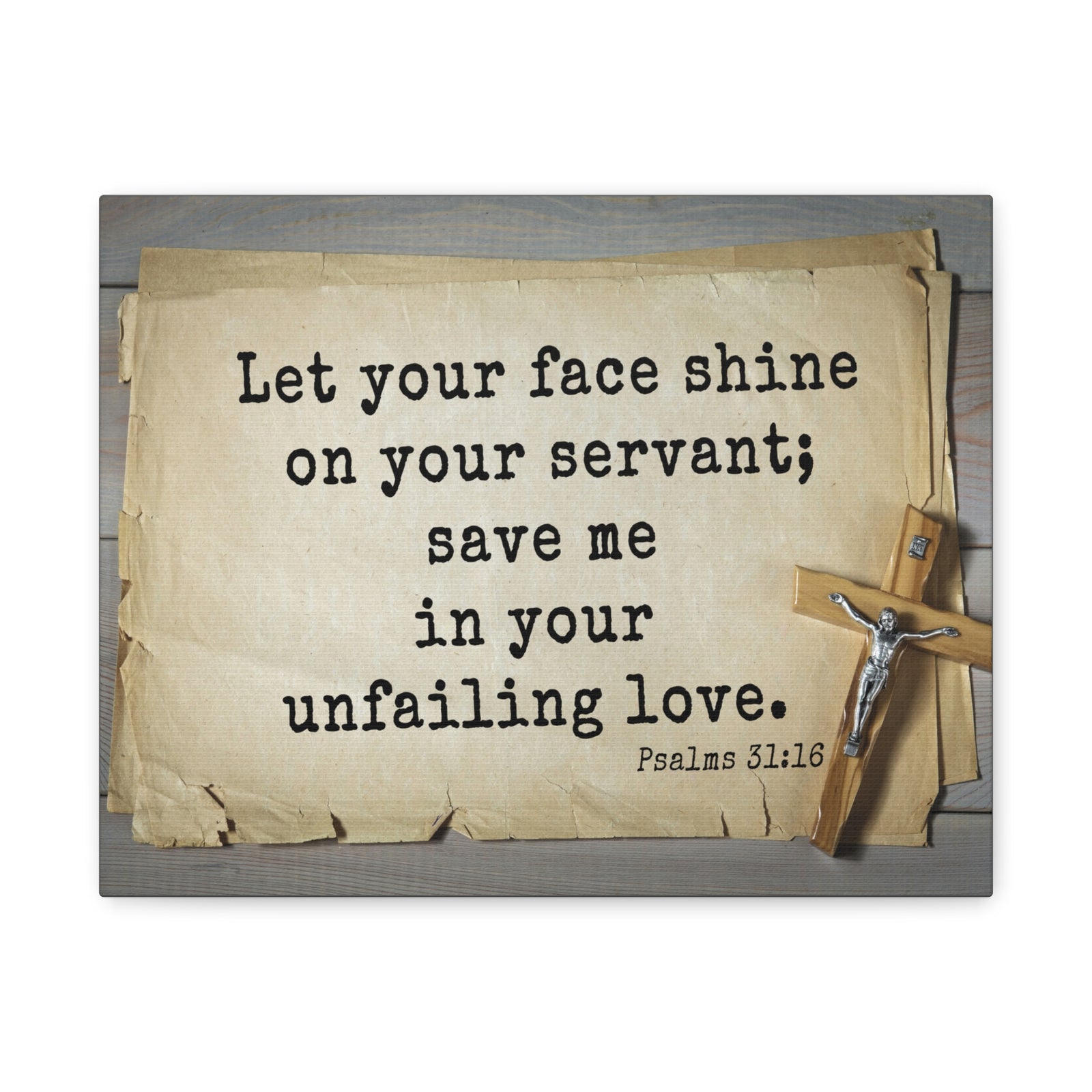 Scripture Walls Let Your Face Shine Psalm 31:16 Bible Verse Canvas Christian Wall Art Ready to Hang-Express Your Love Gifts