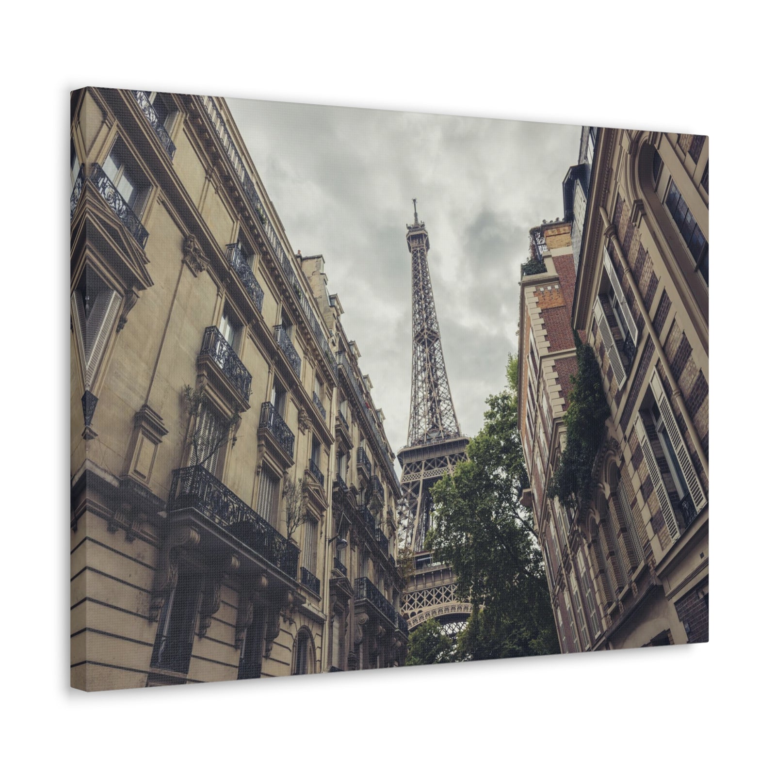 Paris Eiffel Tower Street View France Canvas Artwork High-Quality Breathtaking French City for Home Decor Ready to Hang-Express Your Love Gifts
