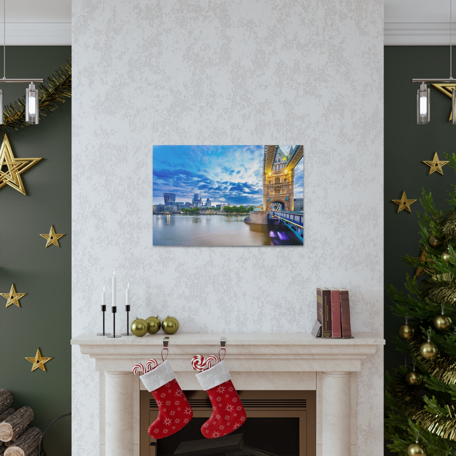 London Daytime Skyline Canvas Artwork High-Quality Breathtaking Stunning Cityscape for Home Decor Ready to Hang-Express Your Love Gifts