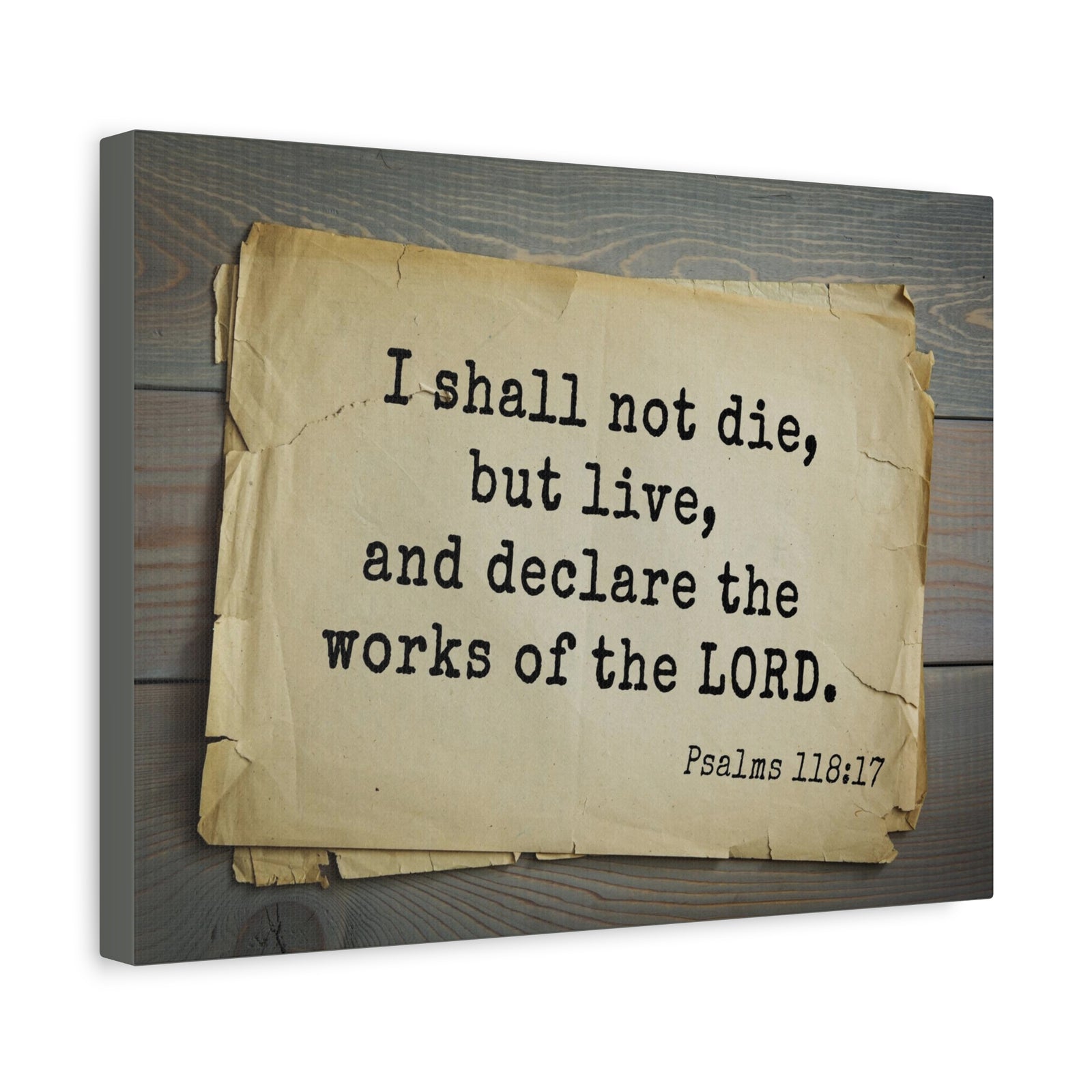 Scripture Walls Works Of The Lord Psalms 118:17 Bible Verse Canvas Christian Wall Art Bible Verse Print Ready To Hang-Express Your Love Gifts
