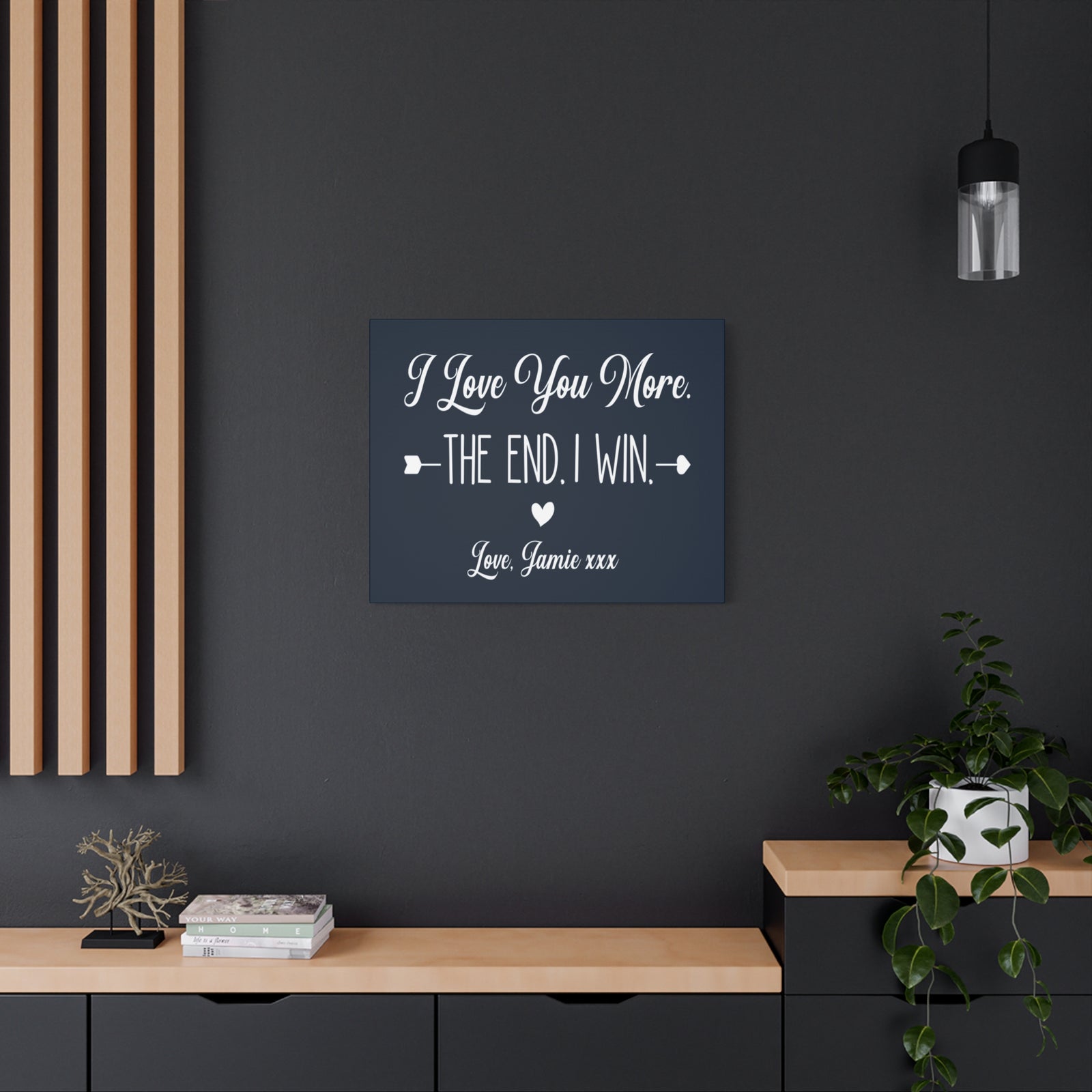 Love You More Canvas Wall Art - Heartfelt Gift for Couples-Express Your Love Gifts