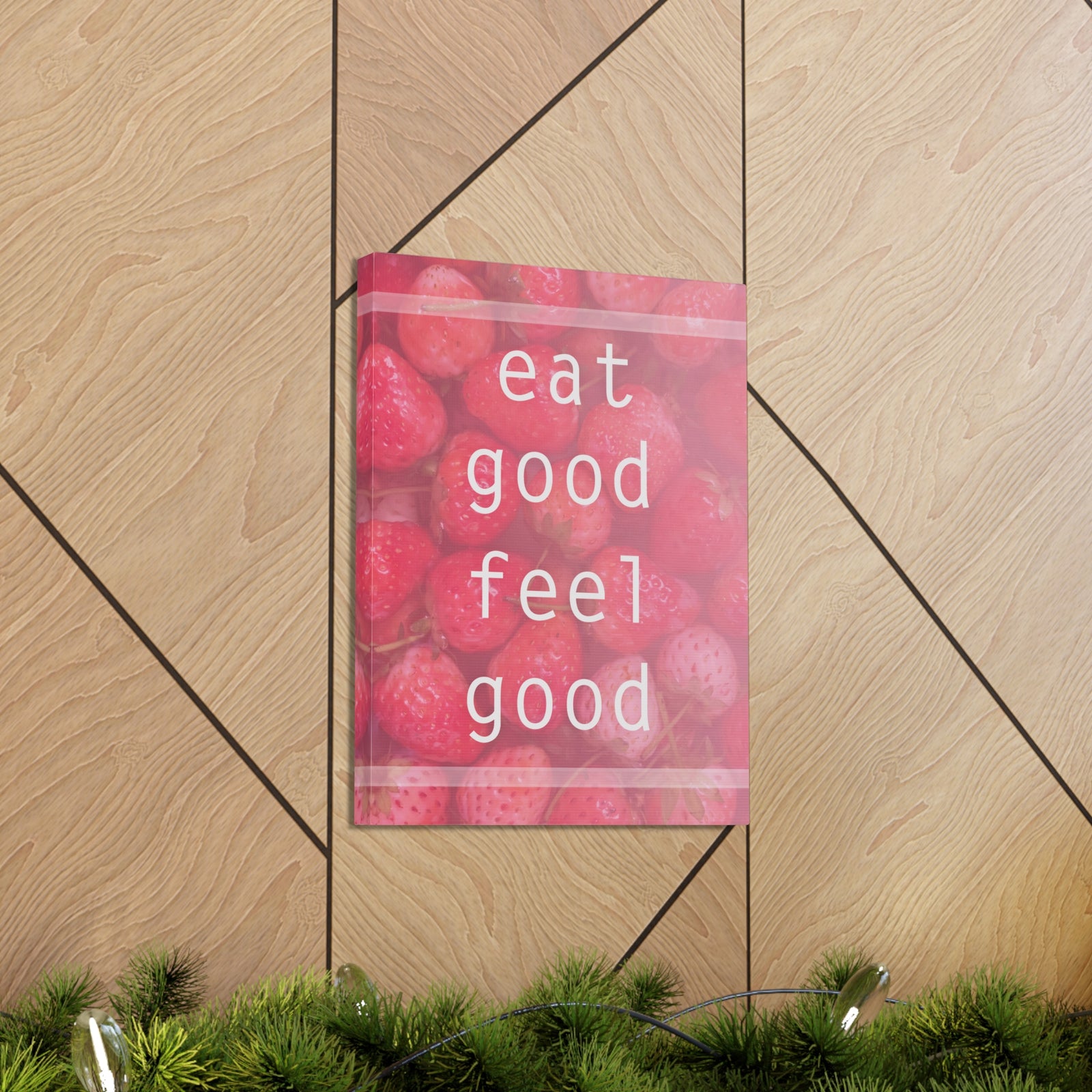 Inspirational Quote Canvas Eat Good Feel Good Motivational Print Ready to Hang Artwork-Express Your Love Gifts