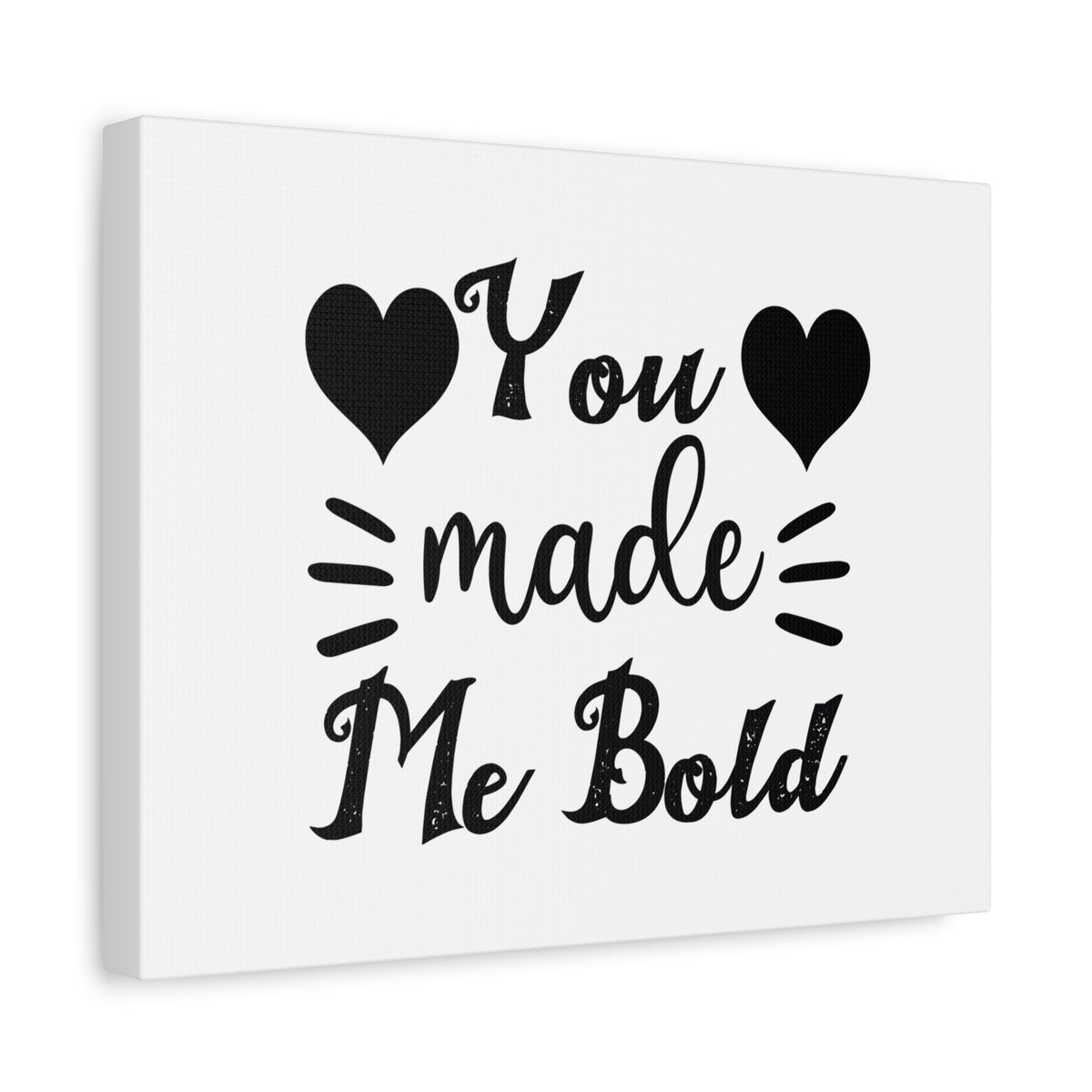 Scripture Canvas You Made Me Bold Psalm 138:3 Heart Christian Wall Art Bible Verse Print Ready to Hang-Express Your Love Gifts