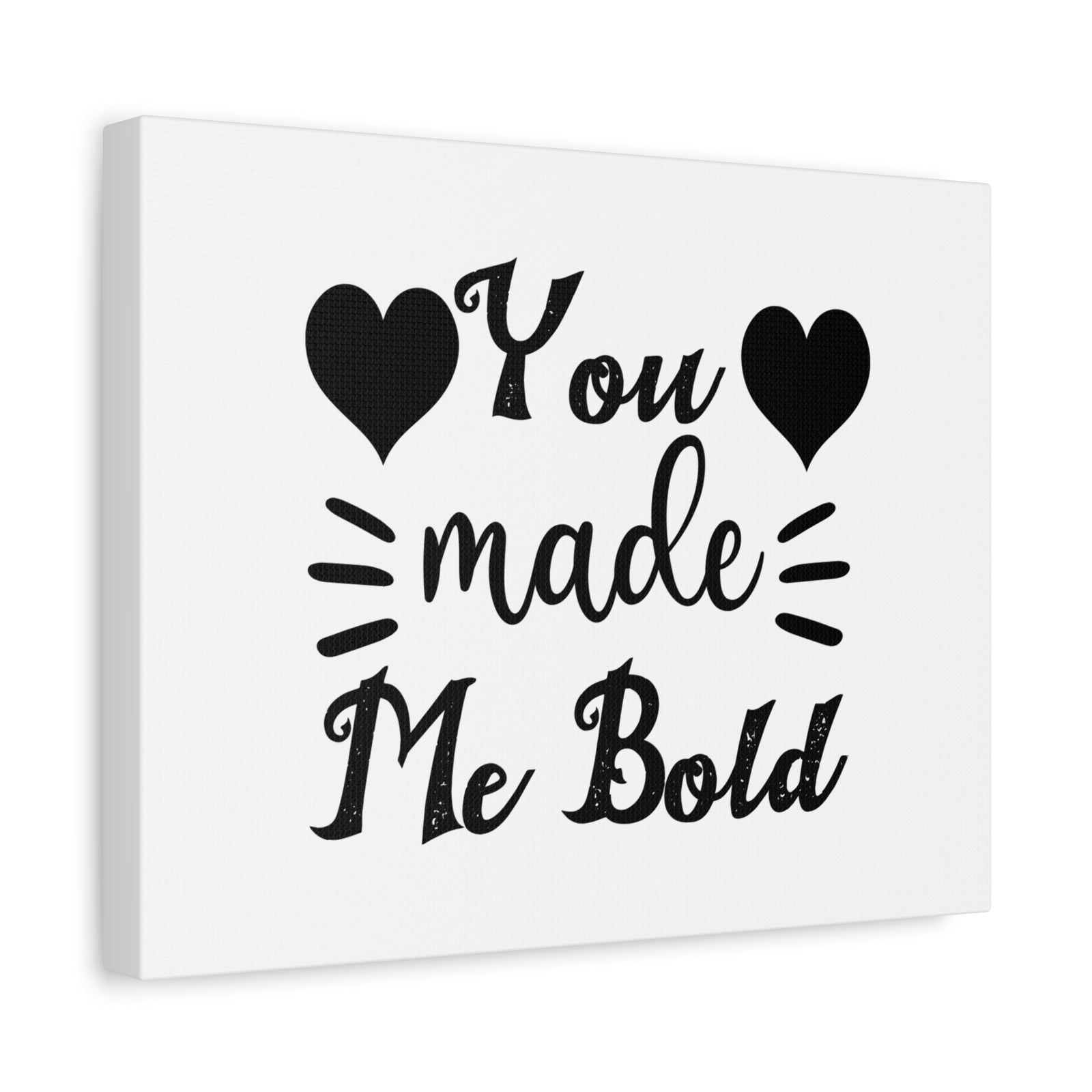 Scripture Canvas You Made Me Bold Psalm 138:3 Heart Christian Wall Art Bible Verse Print Ready to Hang-Express Your Love Gifts