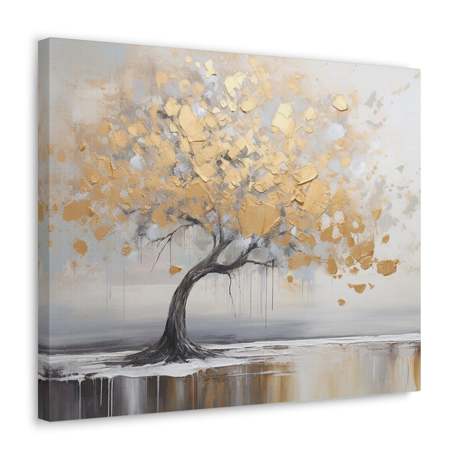 Abstract Oil Painting Forest Tree Contemporary Art Canvas Wall Art for Home Decor Ready-to-Hang-Express Your Love Gifts