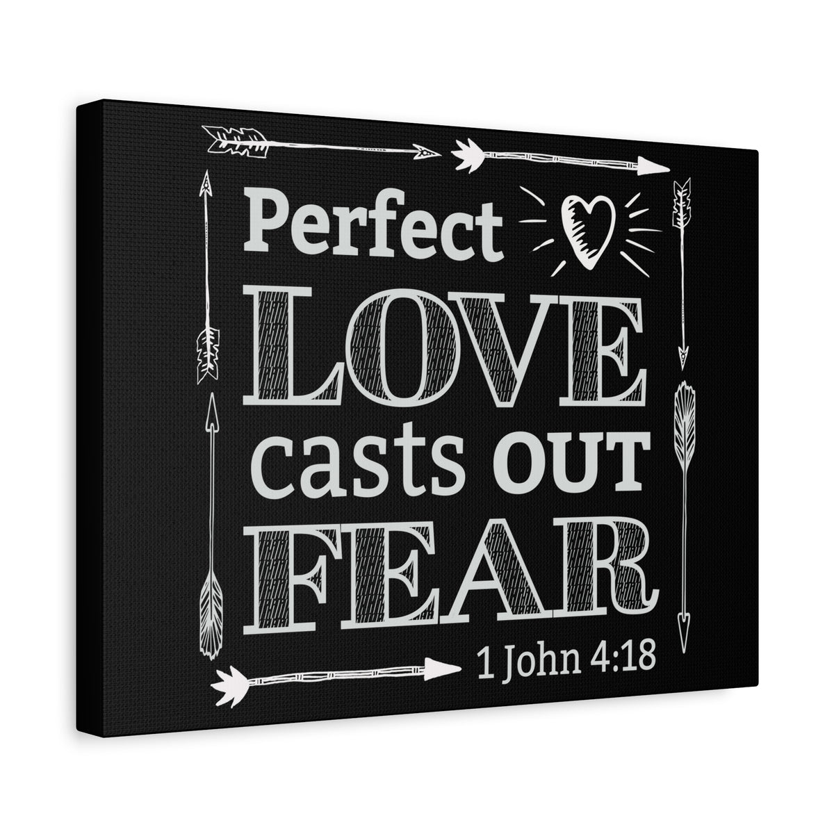 Scripture Walls Love Casts Out Fear 1 John 4:18 Bible Verse Canvas Christian Wall Art Ready to Hang