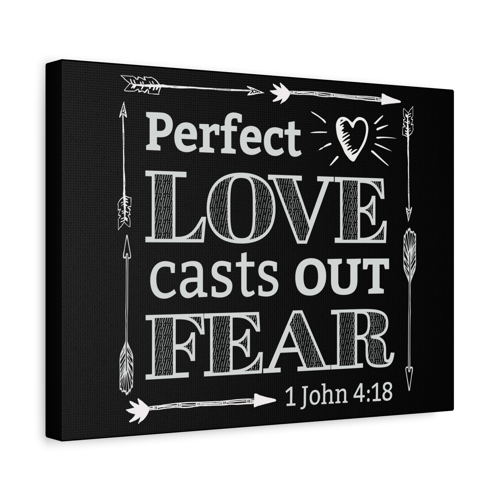 Scripture Walls Love Casts Out Fear 1 John 4:18 Bible Verse Canvas Christian Wall Art Ready to Hang