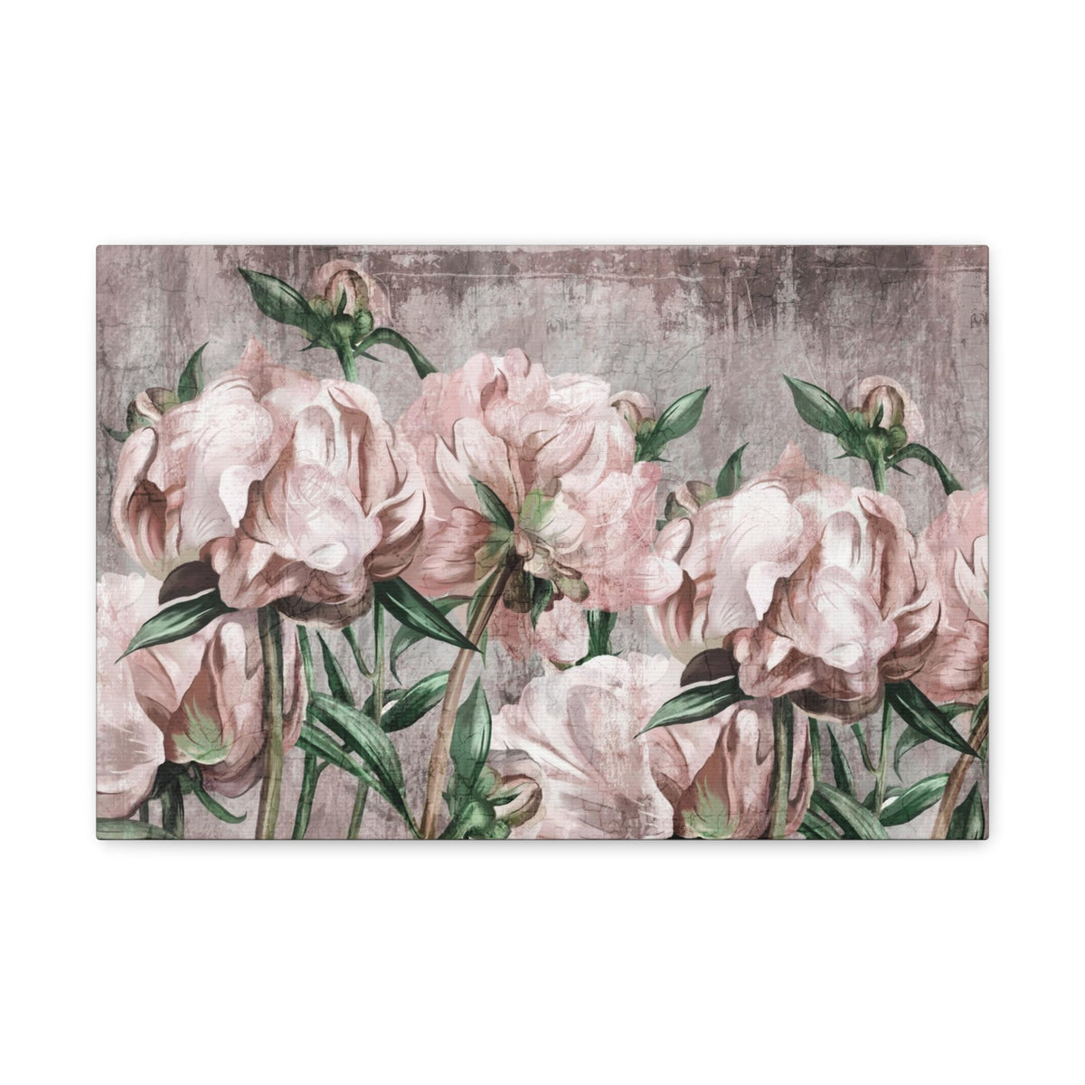 Large Art Peony Painted Flower Canvas Wall Art for Home Decor Ready-to-Hang-Express Your Love Gifts