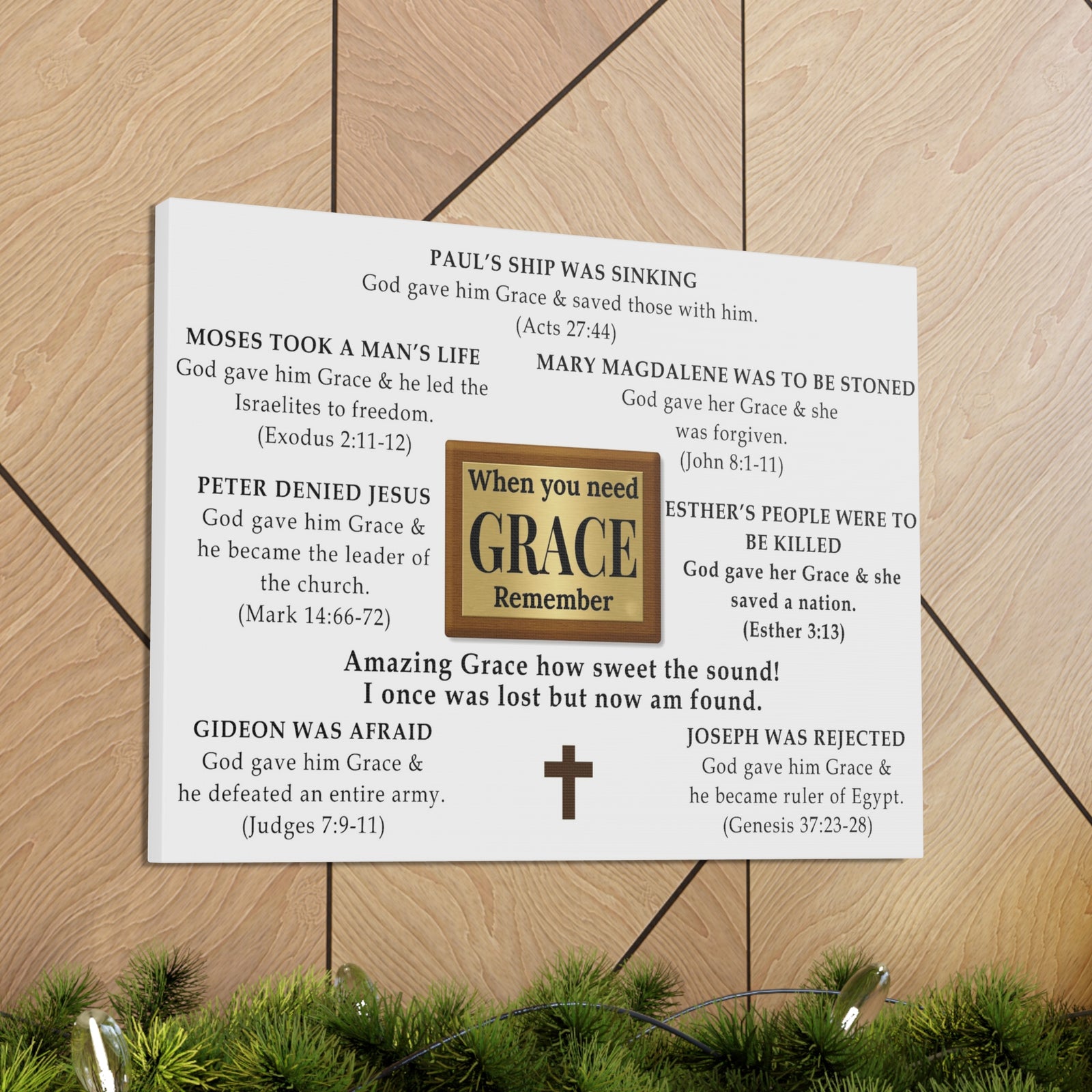 Scripture Walls When You Need GRACE Bible Verse Canvas Christian Wall Art Ready to Hang Unframed-Express Your Love Gifts