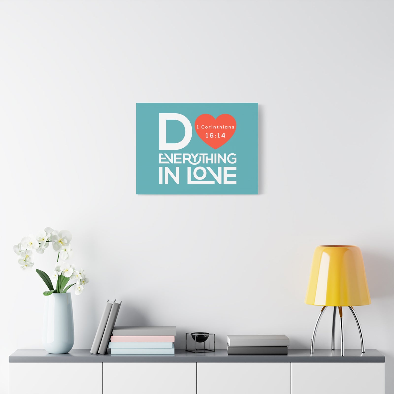 Scripture Canvas Do Everything In Love 1 Corinthians 16:14 Christian Wall Art Bible Verse Print Ready To Hang-Express Your Love Gifts