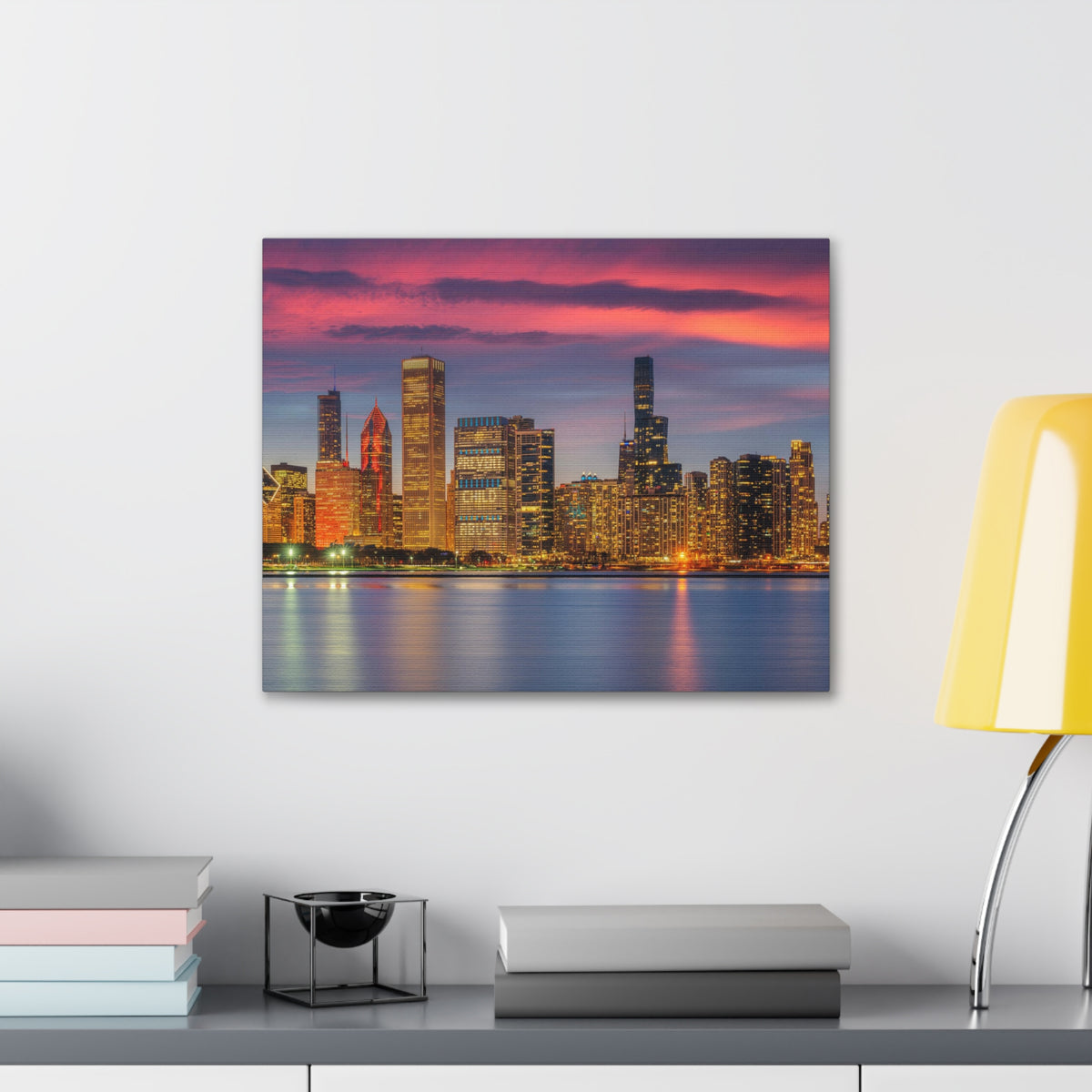 Las Vegas Night Skyline Canvas Artwork High-Quality Breathtaking Stunning Cityscape for Home Decor Ready to Hang-Express Your Love Gifts