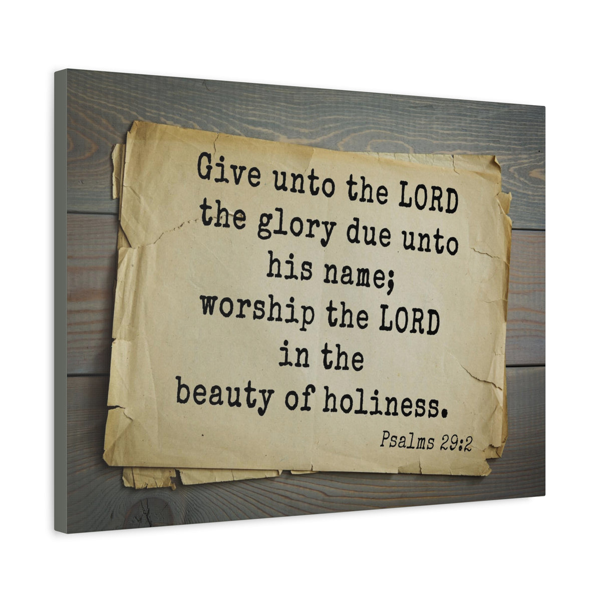 Scripture Walls Worship The Lord Psalms 29:2 Bible Verse Canvas Christian Wall Art Bible Verse Print Ready To Hang-Express Your Love Gifts