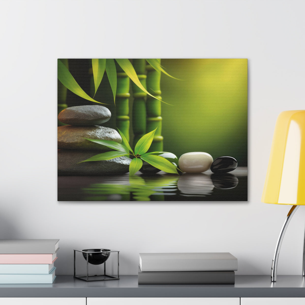 Spa Background with Stones Forest Floral Nature Photography Canvas Wall Art for Home Decor Ready-to-Hang-Express Your Love Gifts