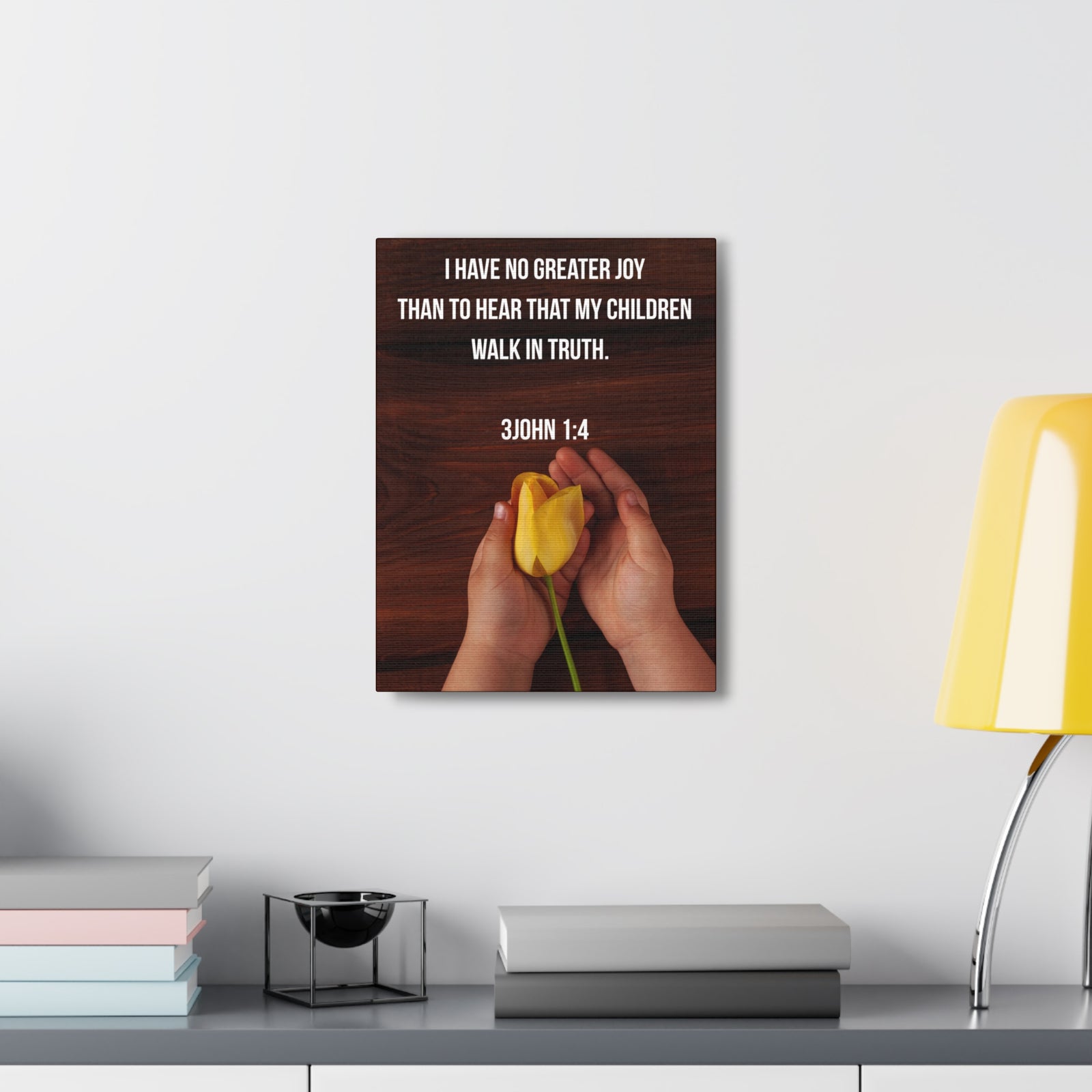 Scripture Canvas Walk In Truth 3 John 1:4 Christian Wall Art Bible Verse Print Ready to Hang-Express Your Love Gifts
