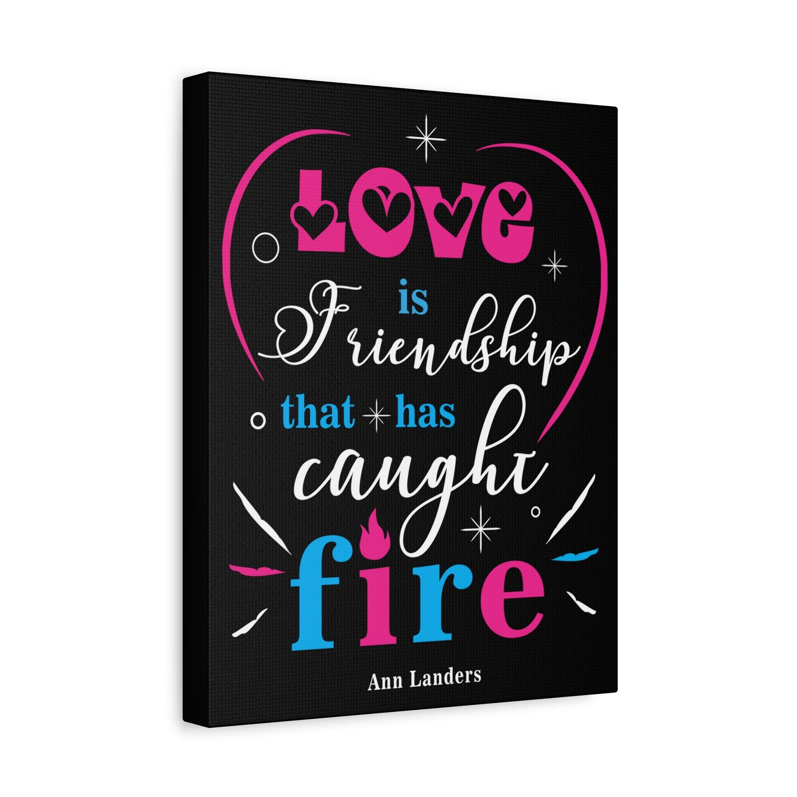 Inspirational Quote Canvas Love Is Friendship Wall Art Motivational Motto Inspiring Prints Artwork Decor Ready to Hang-Express Your Love Gifts
