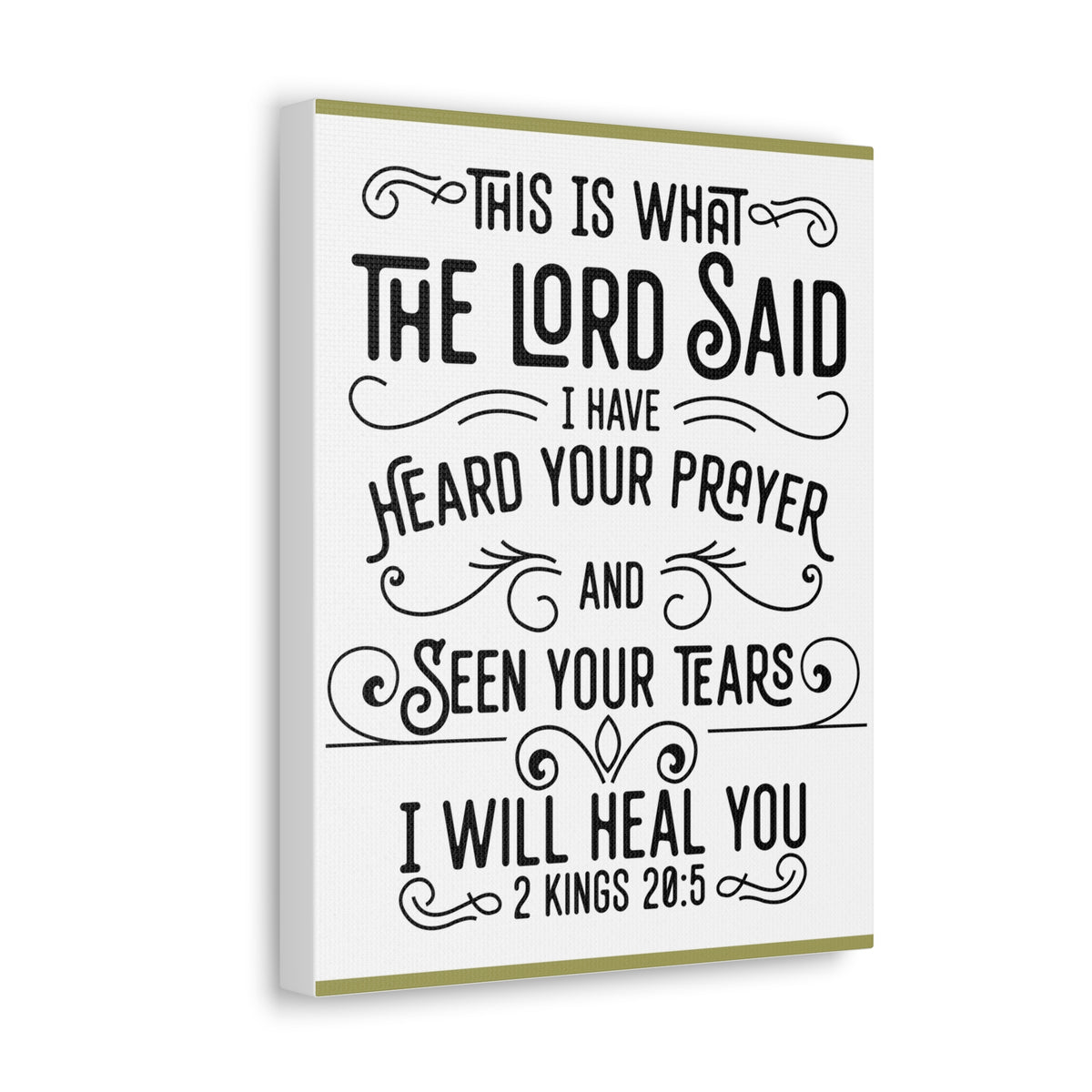 Scripture Walls I Will Heal You 2 Kings 20:5 Bible Verse Canvas Christian Wall Art Ready to Hang-Express Your Love Gifts