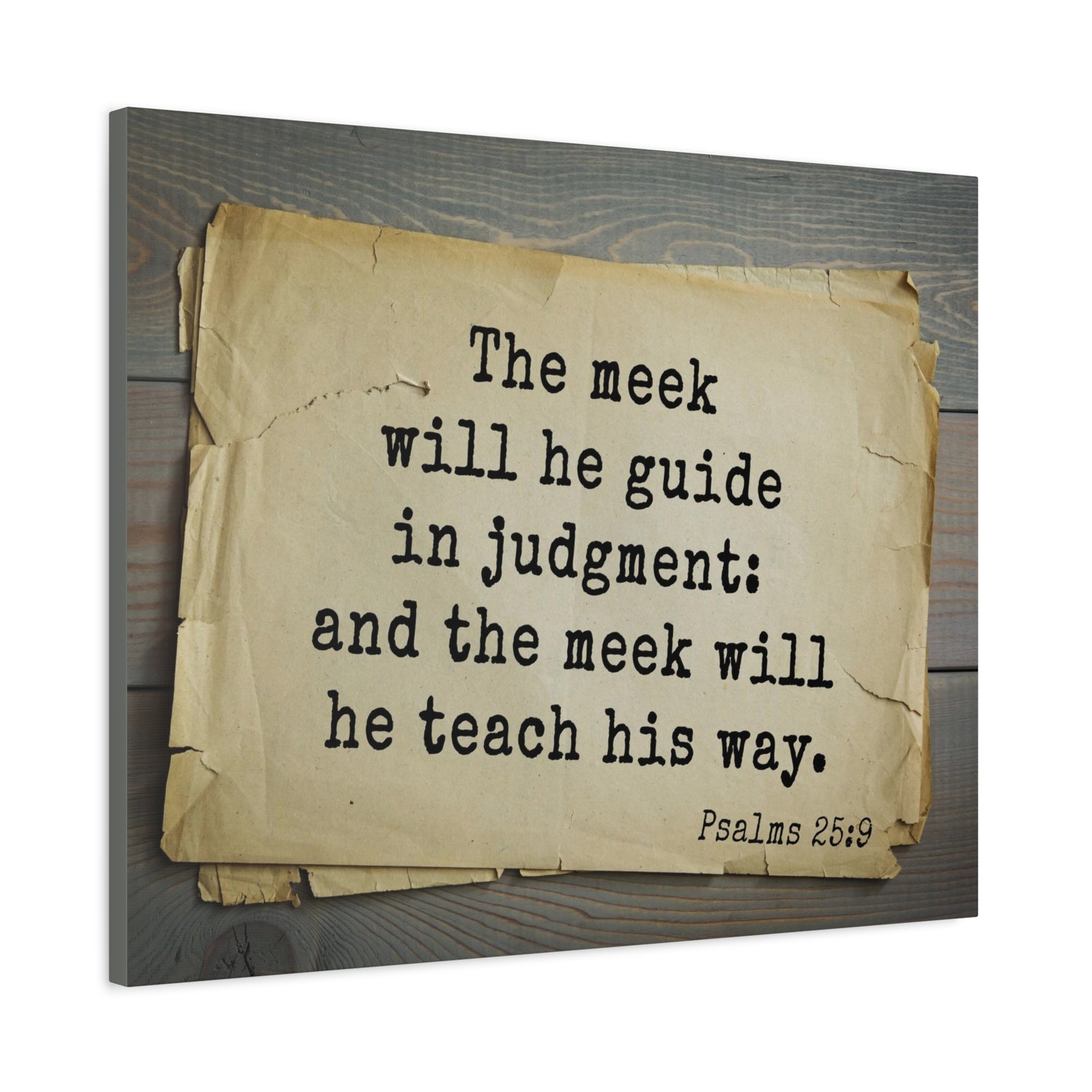 Scripture Walls Teach His Way Psalms 25:9 Bible Verse Canvas Christian Wall Art Bible Verse Print Ready To Hang-Express Your Love Gifts