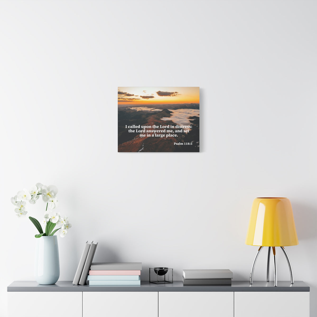 Bible Verse Canvas Called on the Lord Psalm 118:5 Wall Art Christian Home Decor-Express Your Love Gifts