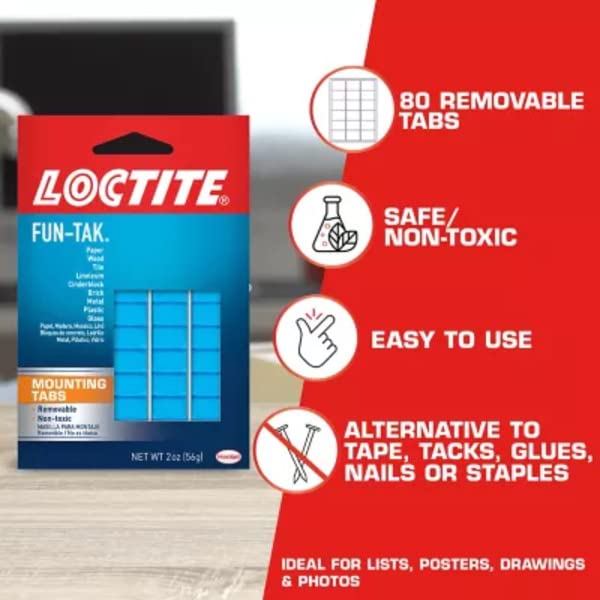 Loctite Fun-Tak Reusable Mounting Putty, 2 oz, 12-Pack Wallet-Express Your Love Gifts