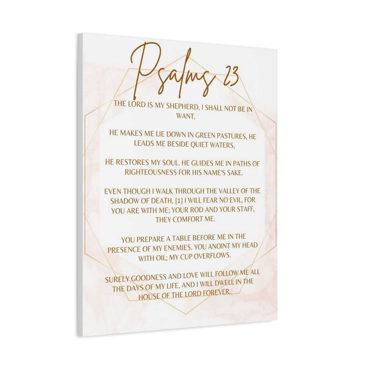 Scripture Canvas The Lord Is My Shepherd Psalms 23 Christian Wall Art Bible Verse Print Ready to Hang-Express Your Love Gifts