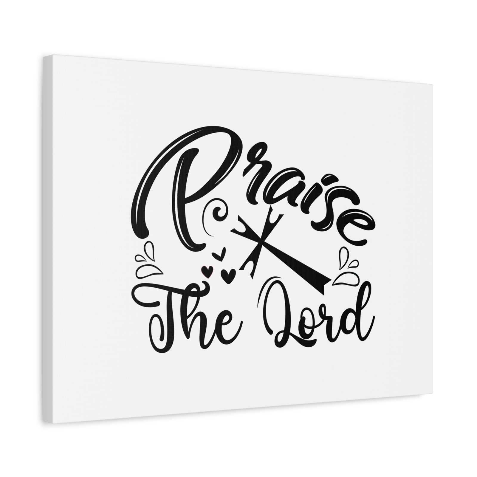 Scripture Canvas Praise The Lord Psalm 150:6 Cross Christian Wall Art Bible Verse Print Ready to Hang-Express Your Love Gifts