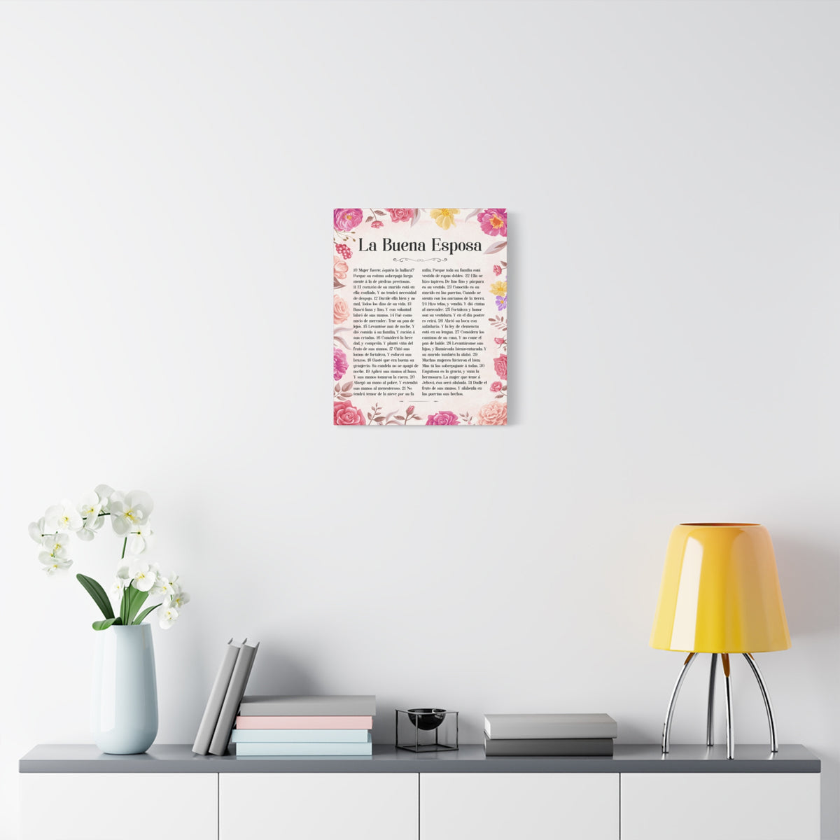 Scripture Walls La Buena Esposa Proverbios 31:10 Spanish Bible Verse Canvas Christian Wall Art Ready to Hang-Express Your Love Gifts