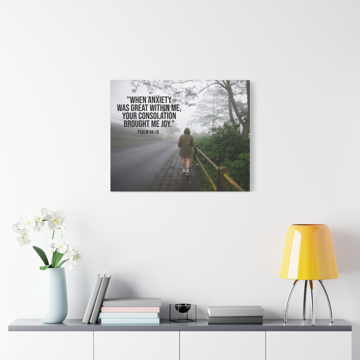 Scripture Walls Great Within Me Psalm 94:19 Bible Verse Canvas Christian Wall Art Ready to Hang-Express Your Love Gifts
