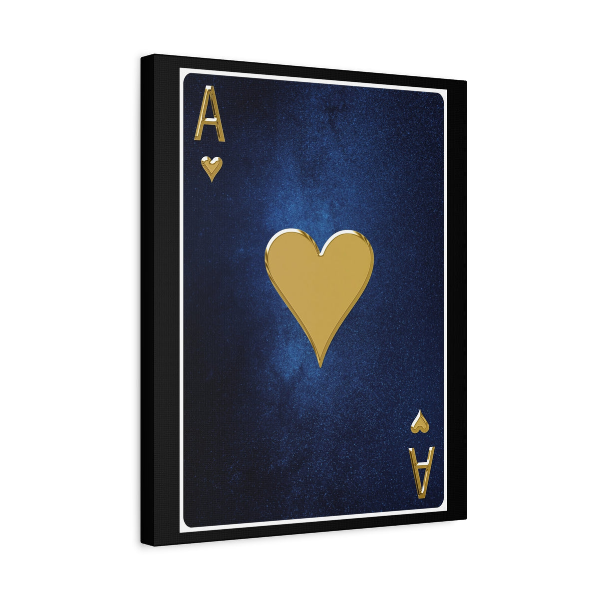 Ace Of Hearts Space Background Playing Card Canvas Wall Art for Home Decor Ready-to-Hang-Express Your Love Gifts