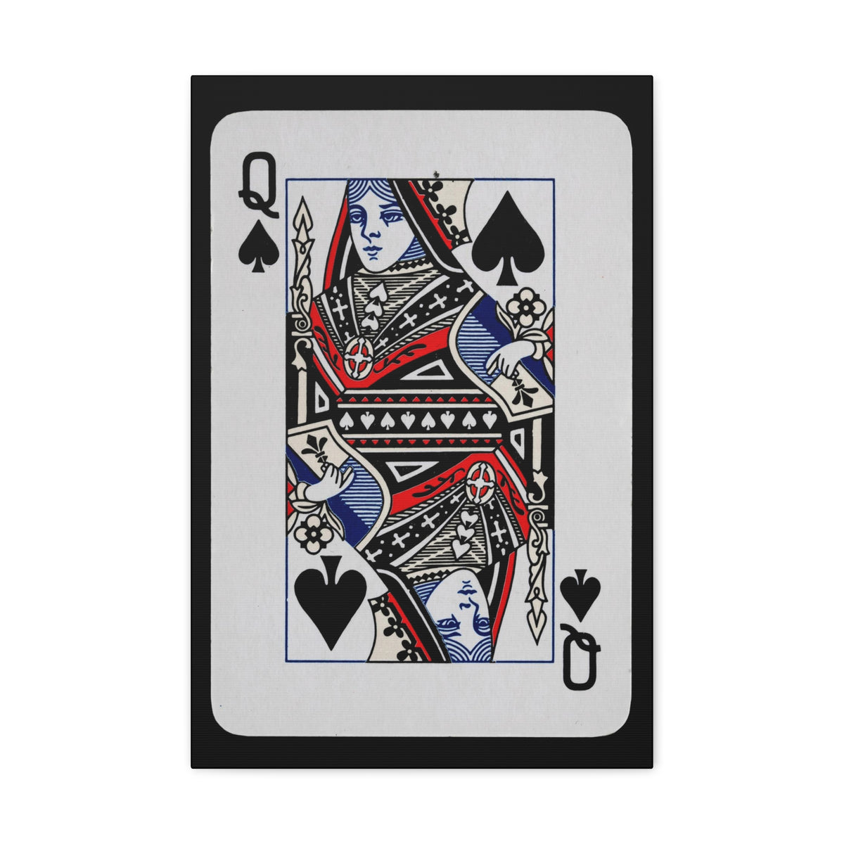 Queen of Spades Playing Card Canvas Wall Art for Home Decor Ready-to-Hang-Express Your Love Gifts
