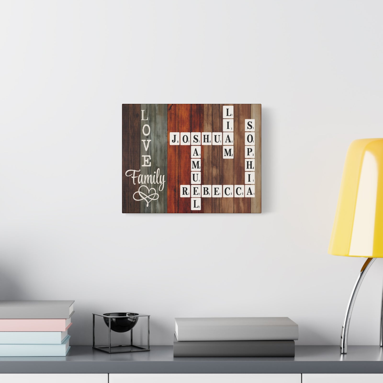 Personalized Scrabble Name Love Family Motivational Wall Art Print Ready to Hang-Express Your Love Gifts