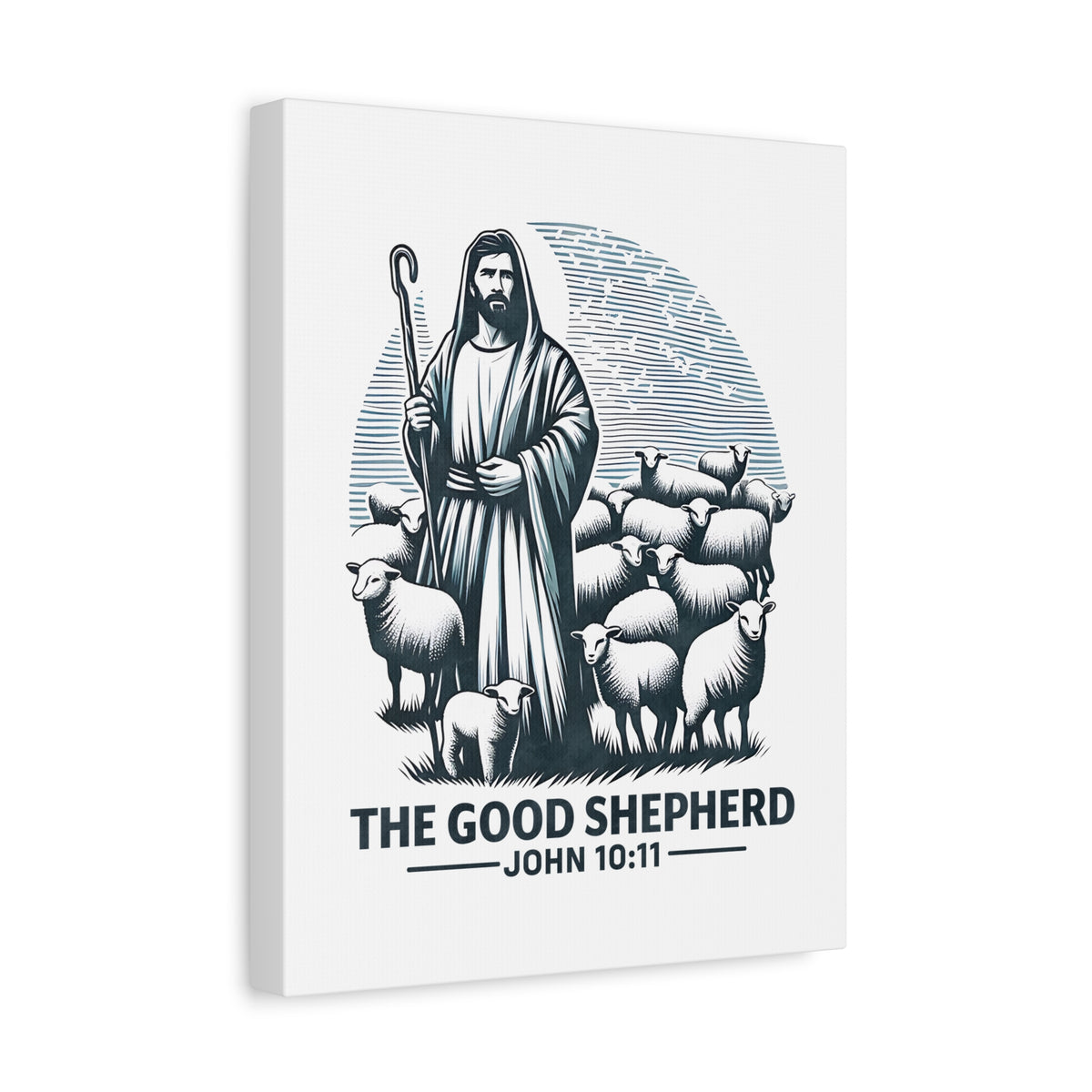 Scripture Walls John 10:11 The Good Shepherd Bible Verse Canvas Christian Wall Art Ready to Hang Unframed-Express Your Love Gifts